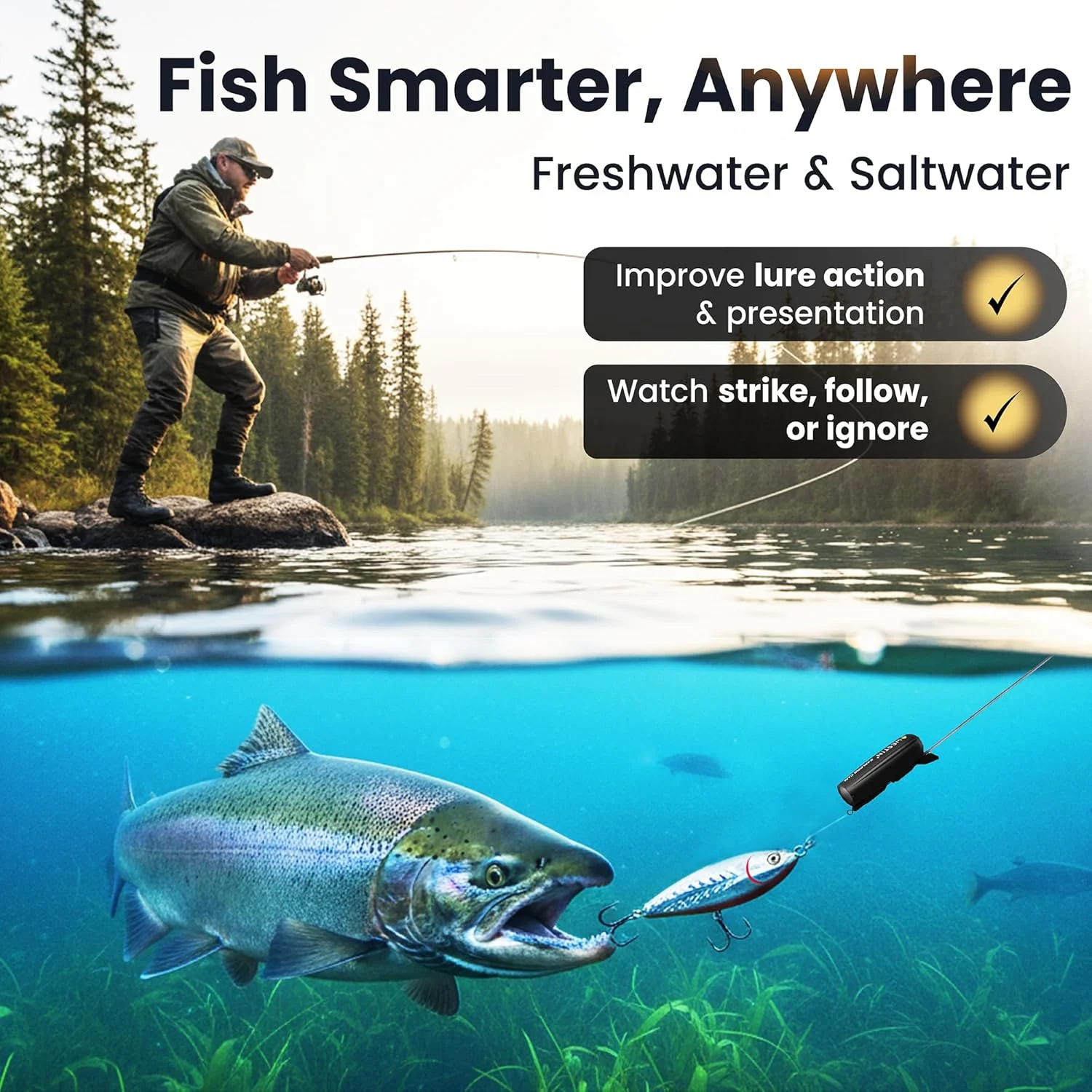 دوربین زیرآبی وستین مدل Explore با وزن 28 گرم - لوازم جانبی ماهیگیری برای صید کپور، دوربین ردیابی با کیفیت Full HD 1080p، ضدآب تا 200 متر، رنگهای زنده، باتری با عمر 1 ساعت و 25 دقیقه دوربین زیرآبی وستین مدل Explore با وزن 28 گرم - لوازم جانبی ماهیگیری برای صید کپور، دوربین ردیابی با کیفیت Full HD 1080p، ضدآب تا 200 متر، رنگهای زنده، باتری با عمر 1 ساعت و 25 دقیقه