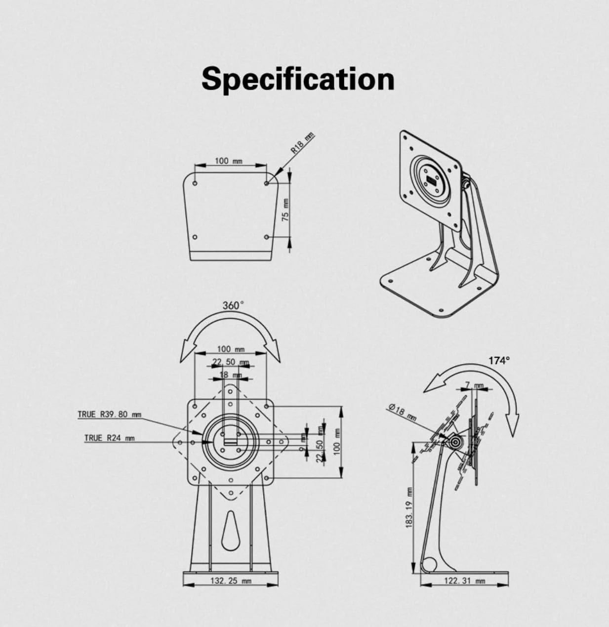 محفظه اکریلیک ضد سرقت TABcare با پایه رومیزی فلزی چرخان 360 درجه و 180 درجه برای تبلت MS Surface GO 1/2/3/4 (مشکی) محفظه اکریلیک ضد سرقت TABcare با پایه رومیزی فلزی چرخان 360 درجه و 180 درجه برای تبلت MS Surface GO 1/2/3/4 (مشکی)