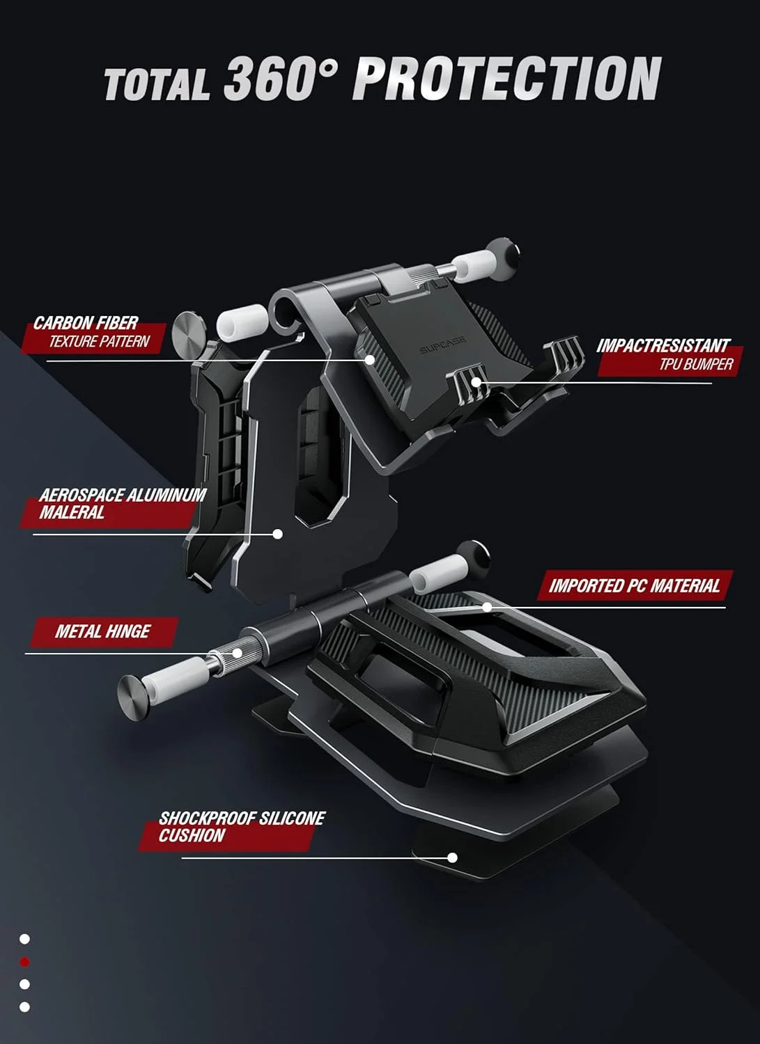 پایه تبلت تاشو قابل تنظیم SUPCASE، نگهدارنده رومیزی قابل حمل - سازگار با آیپد پرو، ایر، آیفون، سامسونگ گلکسی، سرفیس، کیندل فایر پایه تبلت تاشو قابل تنظیم SUPCASE، نگهدارنده رومیزی قابل حمل - سازگار با آیپد پرو، ایر، آیفون، سامسونگ گلکسی، سرفیس، کیندل فایر