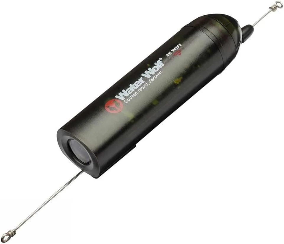 دوربین ماهیگیری زیرآب وای فای Water Wolf 2K | ضبط کننده ویدیویی HD برای آب شیرین و شور | دوربین اکشن ضد آب برای ماهیگیران، ماهیگیری با کایاک، تجهیزات قایق، لوازم جانبی ماهی یاب