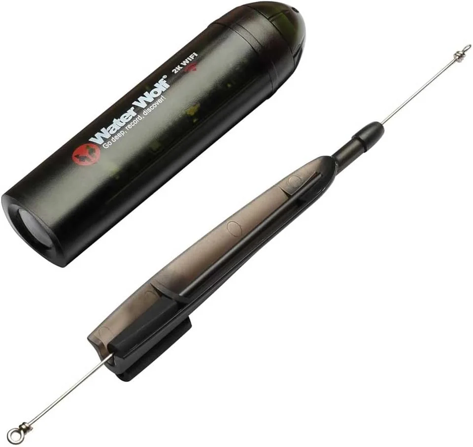 دوربین ماهیگیری زیرآب وای فای Water Wolf 2K | ضبط کننده ویدیویی HD برای آب شیرین و شور | دوربین اکشن ضد آب برای ماهیگیران، ماهیگیری با کایاک، تجهیزات قایق، لوازم جانبی ماهی یاب