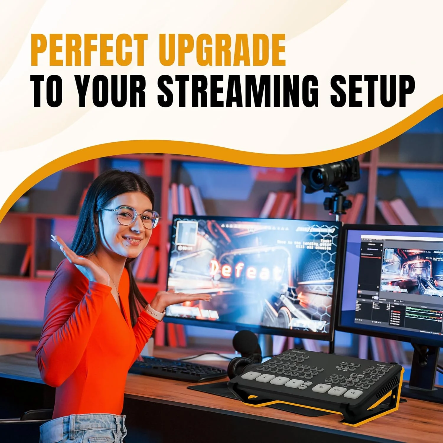 پایه زاویه دید SplashNColor برای Blackmagic ATEM Mini Pro & ISO - پایه سوئیچر ویدیویی با نصب آسان