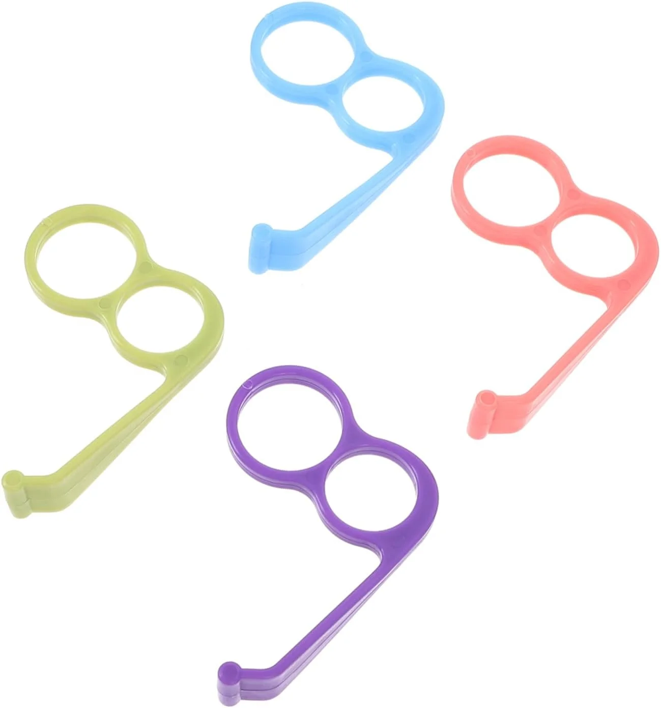 ۴ عدد نگهدارنده انگشتی تلفن: نگهدارنده حلقه ای تلفن همراه پلاستیکی ۲ سوراخه بند انگشتی کوچک برای دست ۴ عدد نگهدارنده انگشتی تلفن: نگهدارنده حلقه ای تلفن همراه پلاستیکی ۲ سوراخه بند انگشتی کوچک برای دست