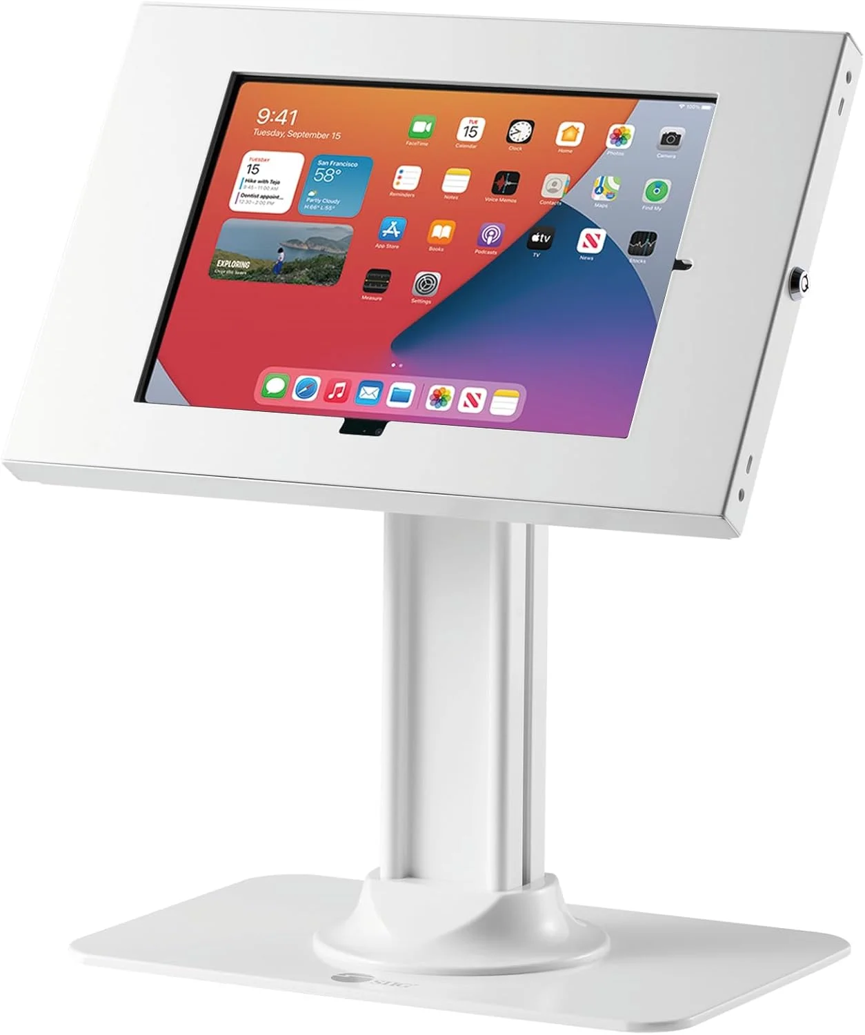 پایه امنیتی کیوسک رومیزی قفل‌دار SIIG برای آیپد/ایر/پرو/تبلت‌های اندرویدی 8.7 تا 11 اینچی (CE-MT3N11-S1)