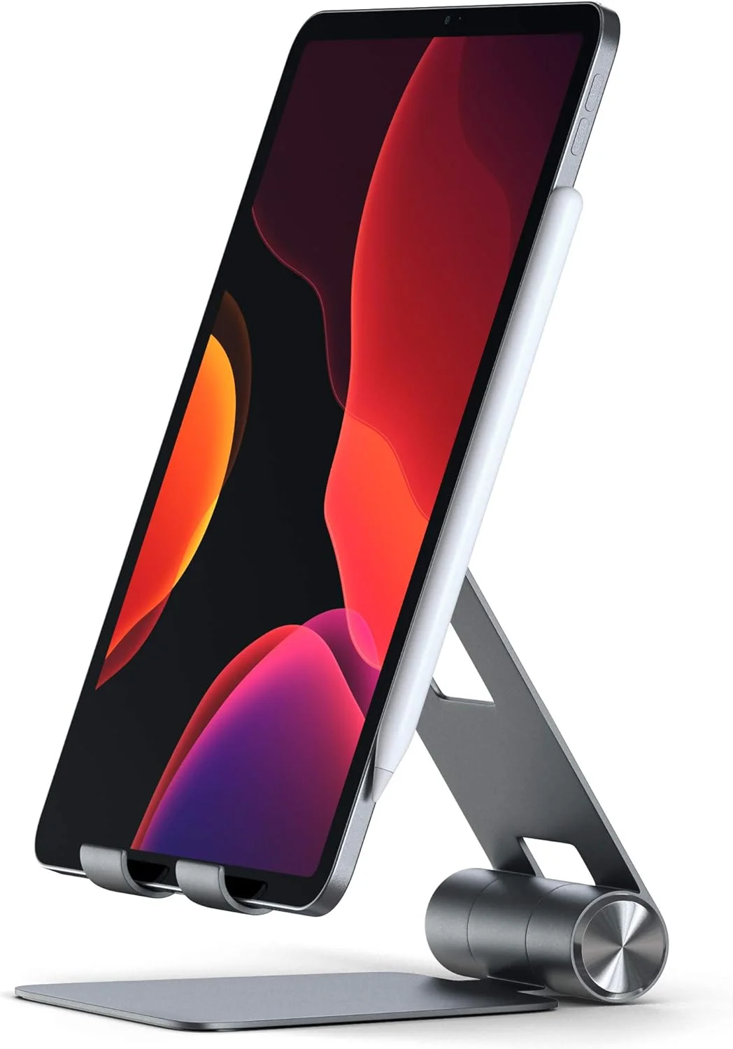 پایه تبلت تاشو چند زاویه Satechi R1، سازگار با آیپد ایر/پرو M5/M4/M3، آیپد مینی، آیفون 17 و غیره - خاکستری فضایی