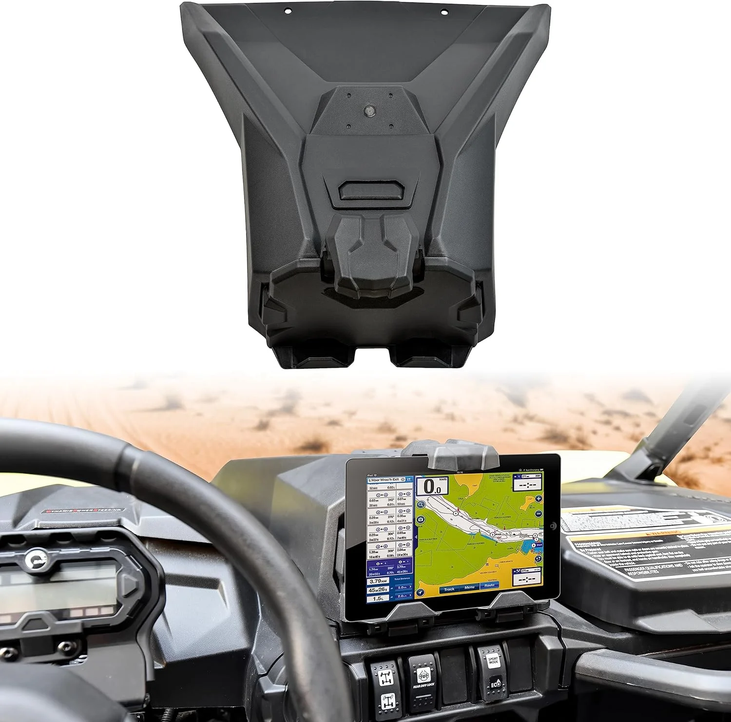 پایه نگهدارنده دستگاه الکترونیکی قابل حمل SAUTVS، هولدر تبلت و تلفن قابل تنظیم برای Can Am Maverick Sport، Trail، Commander (جایگزین #715005212)