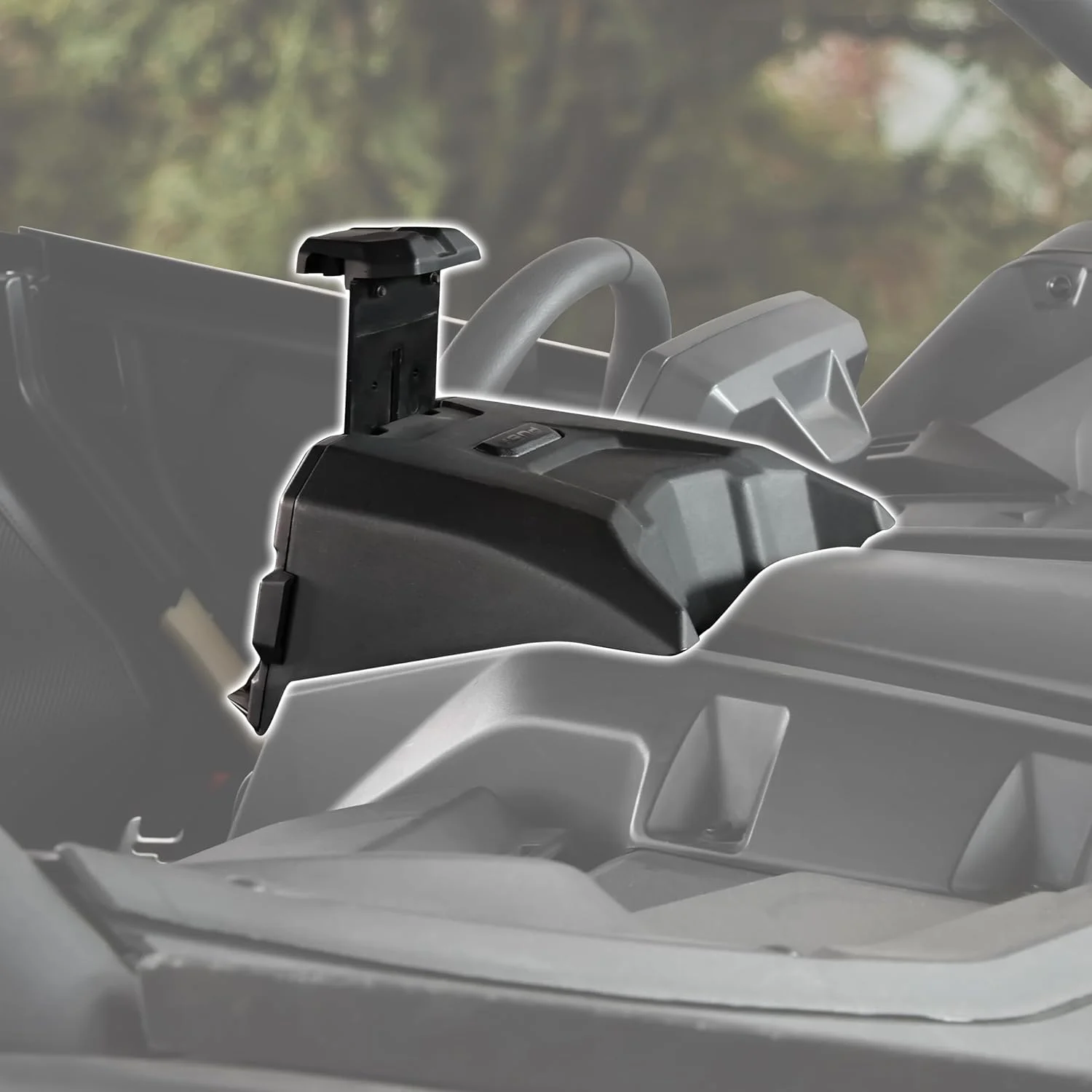 نگهدارنده تبلت و تلفن همراه الکترونیکی SAUTVS برای لوازم جانبی Can-Am Maverick X3 2017-2025، پایه های دستگاه الکترونیکی X3 با سینی سازمان دهنده جعبه ذخیره سازی، جایگزین #715002874