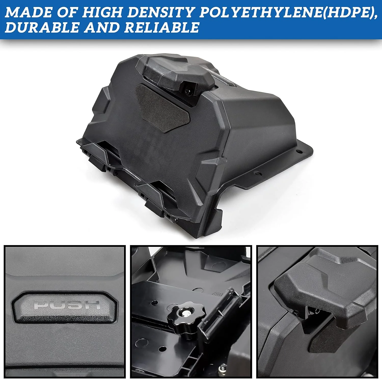 پایه تبلت و نگهدارنده تلفن SAUTVS با جعبه ذخیره سازی برای Polaris General 1000/XP 1000/4 2016-2025، نگهدارنده دستگاه الکترونیکی GPS تلفن همراه با سطل ذخیره سازی