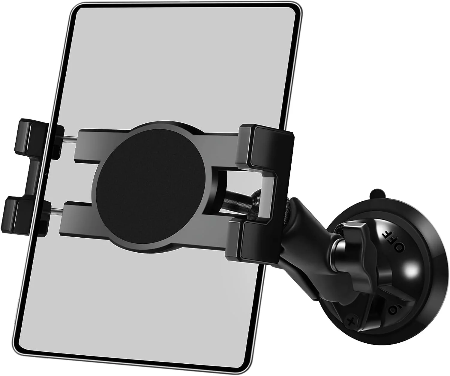 نگهدارنده تبلت فلزی برای شیشه جلوی خودرو، پایه مکنده تبلت با قدرت فوق العاده، پایه مقاوم برای خودرو/وسایل نقلیه/کامیون برای تبلت های 7-14.6 اینچی