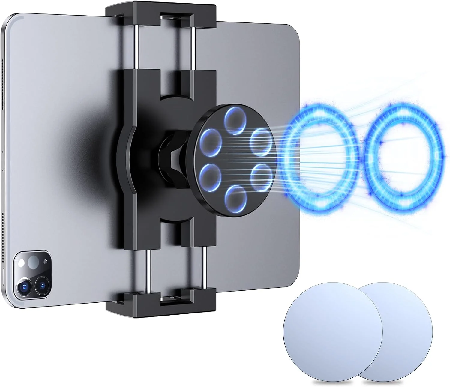 پایه نگهدارنده تبلت مغناطیسی، نیروی مکش تا 3-3.5 کیلوگرم، پایه تبلت برای یخچال، باشگاه، قفسه، مناسب برای تلفن ها و تبلت های 4.7-12.9 اینچی، مفصل توپی فلزی