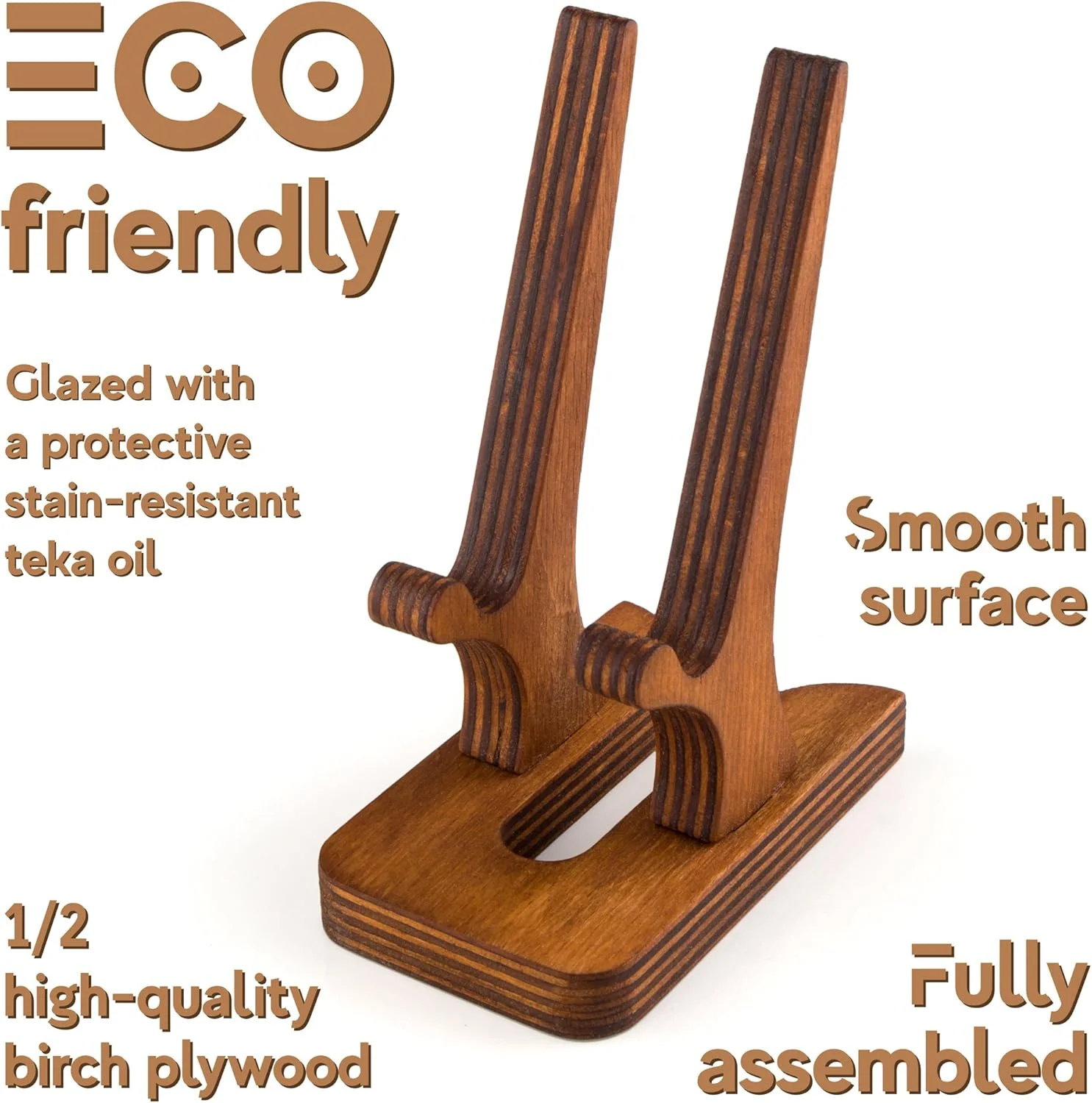 پایه نگهدارنده چوبی گوشی موبایل و تبلت رزماری برای میز کار – ایده آل برای آیفون، آیپد، سامسونگ، تبلت ها، کتابخوان های الکترونیکی، آثار هنری، آینه آرایش، پایه قاب عکس – استند سبک وزن