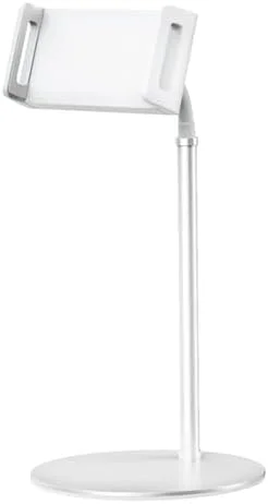 پایه نگهدارنده رومیزی قابل تنظیم جهانی برای تلفن همراه/تبلت دستگاه های اندروید/آی او اس (سفید)