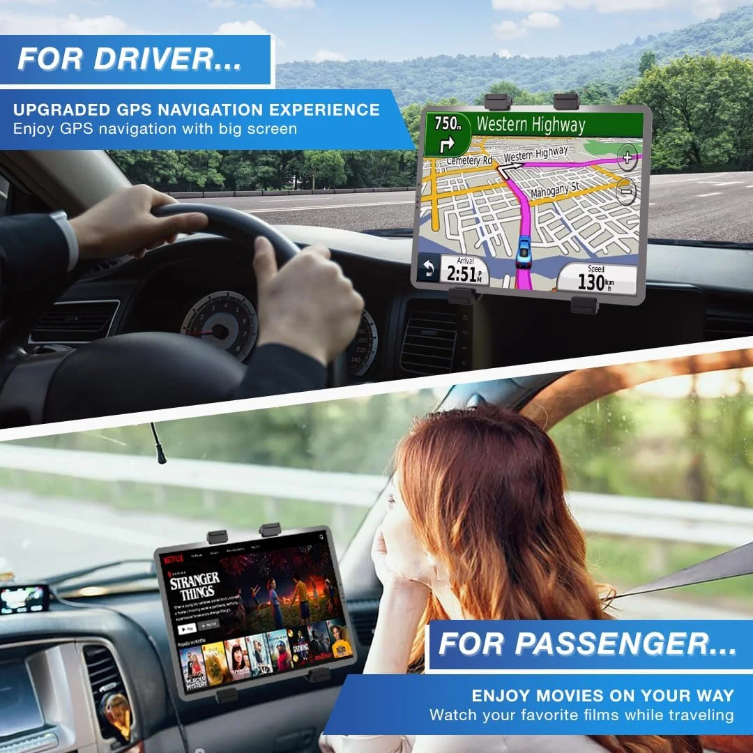 نگهدارنده تبلت داشبورد 3 در 1 Randconcept، پایه نگهدارنده مکنده شیشه جلو و دریچه هوا برای خودرو و کامیون، مناسب برای آیپد پرو، آیپد مینی، گلکسی تب و تمام تبلت های 6 تا 12.9 اینچی