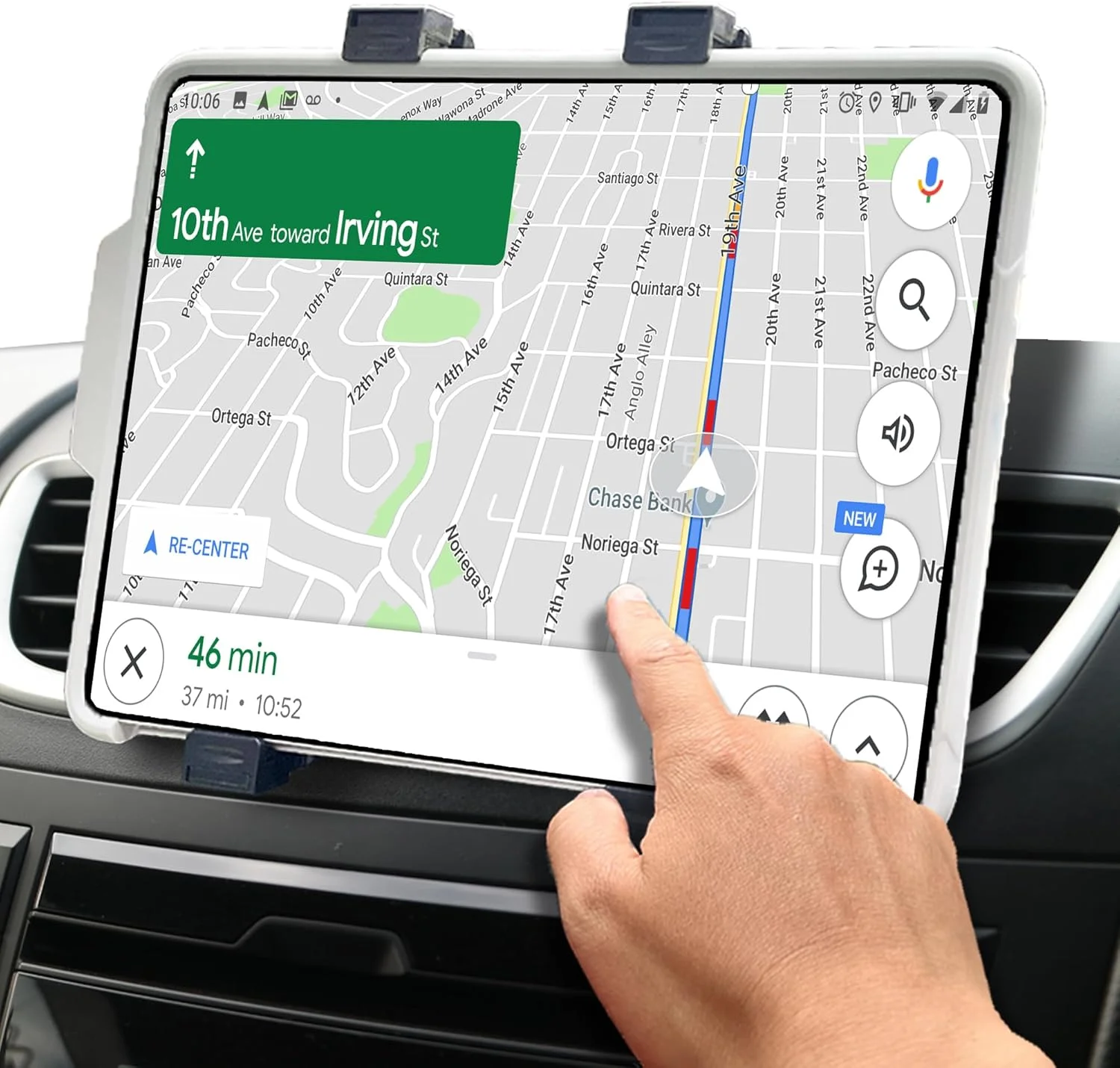 نگهدارنده تبلت دریچه کولر خودرو رندکانسپت، پایه نگهدارنده تبلت جهانی سازگار با تبلت های 7 تا 10 اینچی آیپد پرو مینی ایر 2 گلکسی تب زد فولد کیندل