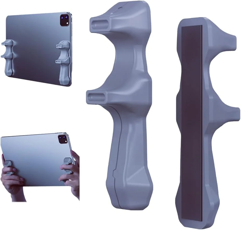 دسته بازی برای آیپد، گریپ سیلیکونی ضد لغزش [قابل شستشو و استفاده مجدد]، کنترلر بازی تبلت با عملکرد چند انگشتی برای پابجی/نایفز اوت/رولز آو سروایول