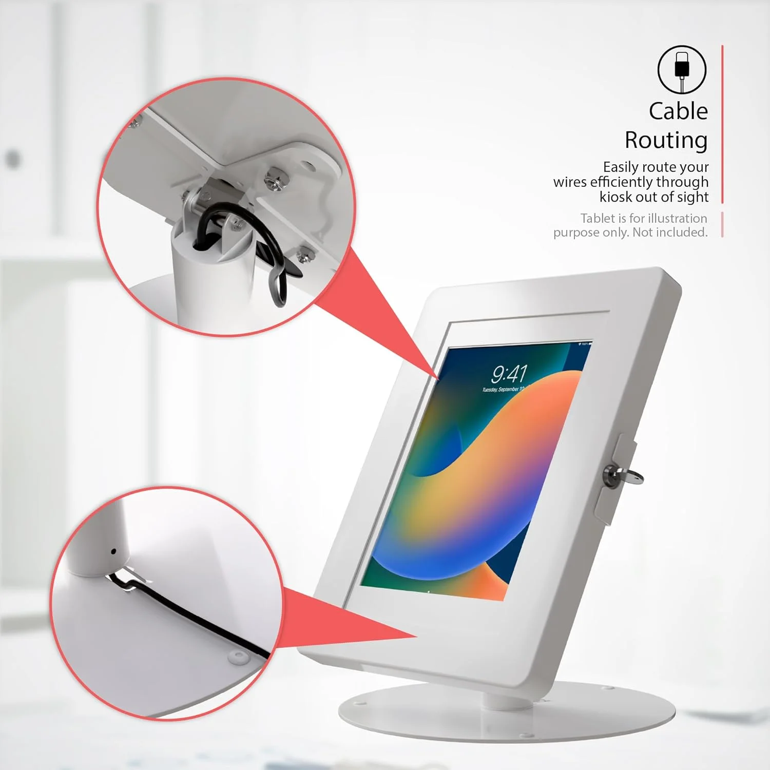 پایه رومیزی آیپد ممتاز برای فروشگاهی - پایه کیوسک تبلت CTA با چرخش 360 درجه و قفل برای خرده فروشی، رستوران ها و موارد دیگر - برای Surface Pro 3-8th Gen، iPad Pro 12.9 اینچ و موارد دیگر - سفید (PAD-HSKSWL) پایه رومیزی آیپد ممتاز برای فروشگاهی - پایه کیوسک تبلت CTA با چرخش 360 درجه و قفل برای خرده فروشی، رستوران ها و موارد دیگر - برای Surface Pro 3-8th Gen، iPad Pro 12.9 اینچ و موارد دیگر - سفید (PAD-HSKSWL)