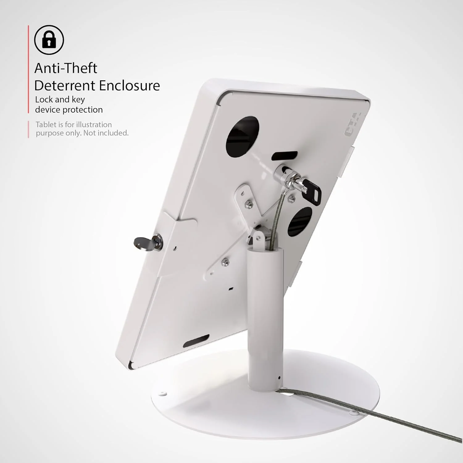 پایه رومیزی آیپد ممتاز برای فروشگاهی - پایه کیوسک تبلت CTA با چرخش 360 درجه و قفل برای خرده فروشی، رستوران ها و موارد دیگر - برای Surface Pro 3-8th Gen، iPad Pro 12.9 اینچ و موارد دیگر - سفید (PAD-HSKSWL) پایه رومیزی آیپد ممتاز برای فروشگاهی - پایه کیوسک تبلت CTA با چرخش 360 درجه و قفل برای خرده فروشی، رستوران ها و موارد دیگر - برای Surface Pro 3-8th Gen، iPad Pro 12.9 اینچ و موارد دیگر - سفید (PAD-HSKSWL)