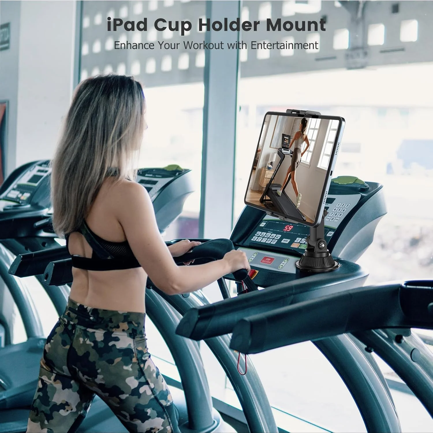 پایه تبلت PLDHPRO برای خودرو، نگهدارنده تلفن فنجانی با قابلیت چرخش 360 درجه و بازوی قابل تنظیم، سازگار با آیپد، گلکسی تب/Z Fold 5.1''-15.6''، لوازم ضروری سفر با خودرو