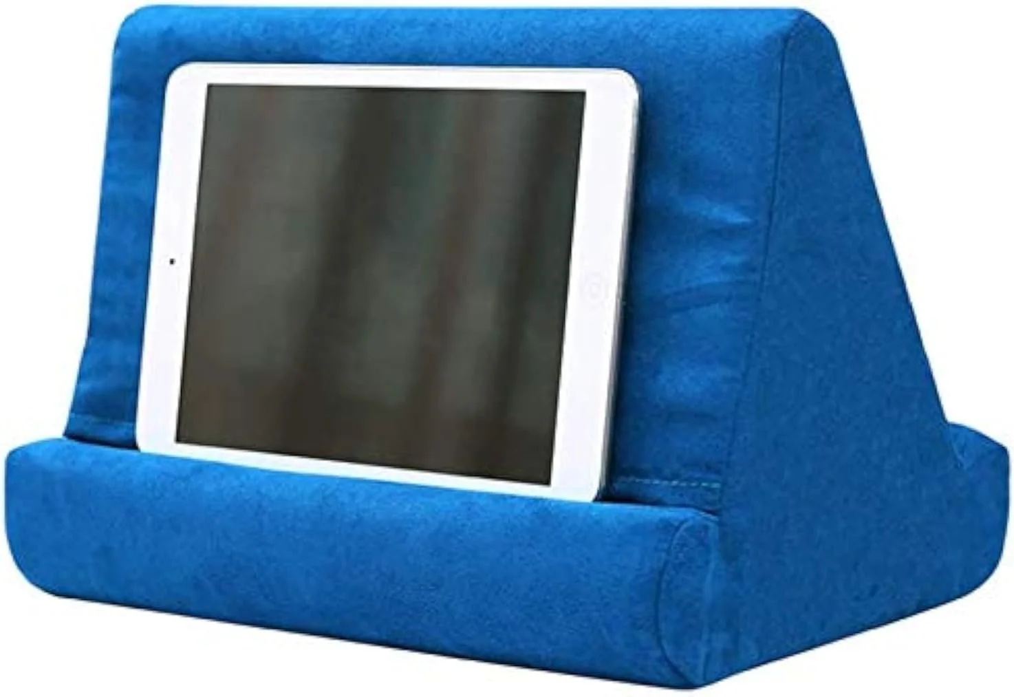 بالشت فوم چند منظوره برای لپ تاپ و تبلت، استند نگهدارنده تبلت، بالشت استراحت برای آیپد با کیف (آبی سلطنتی)