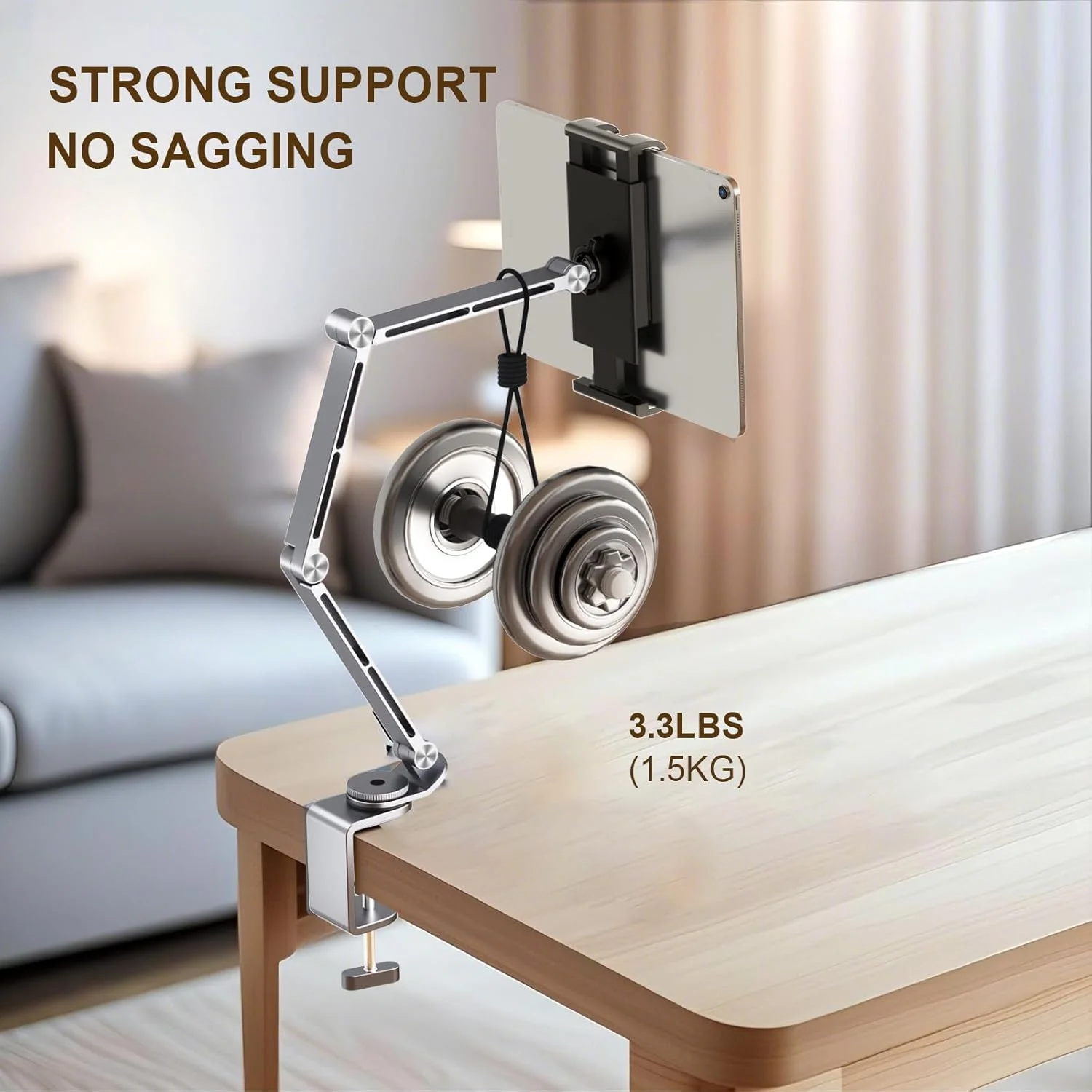 پایه نگهدارنده تبلت برای میز، آلیاژ آلومینیوم، پایه رومیزی آیپد با قابلیت چرخش 360 درجه، بازوی تبلت قابل تنظیم و تاشو برای تلفن، کیندل، فایر اچ دی، مانیتور با صفحه نمایش 4.7 تا 15.6 اینچ پایه نگهدارنده تبلت برای میز، آلیاژ آلومینیوم، پایه رومیزی آیپد با قابلیت چرخش 360 درجه، بازوی تبلت قابل تنظیم و تاشو برای تلفن، کیندل، فایر اچ دی، مانیتور با صفحه نمایش 4.7 تا 15.6 اینچ