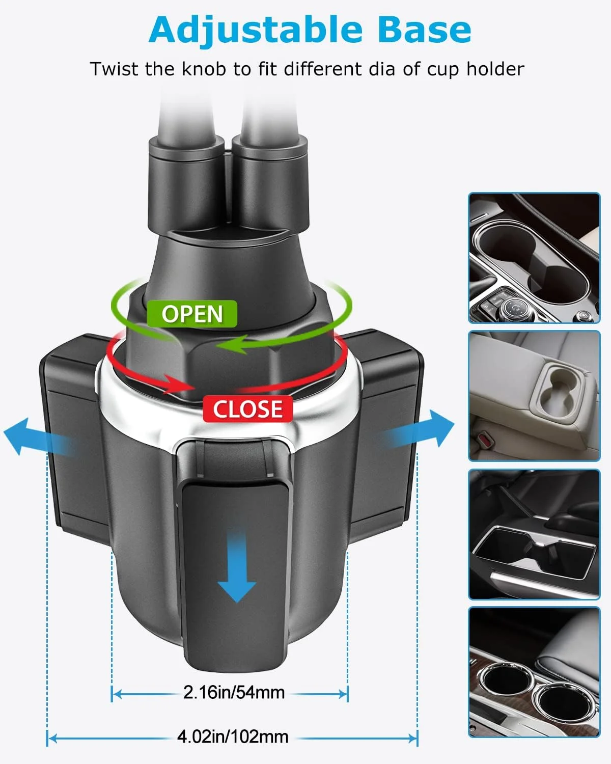 نگهدارنده تبلت و گوشی موبایل وولیی برای خودرو، [گیره دوگانه] پایه نگهدارنده دوگانه آیپد و گوشی با بازوی 10 اینچی گردن غازی قابل تنظیم برای آیپد پرو ایر مینی، تبلت های گلکسی، زد فولد، فایر اچ دی، آیفون، دستگاه های 4.7-13 اینچی