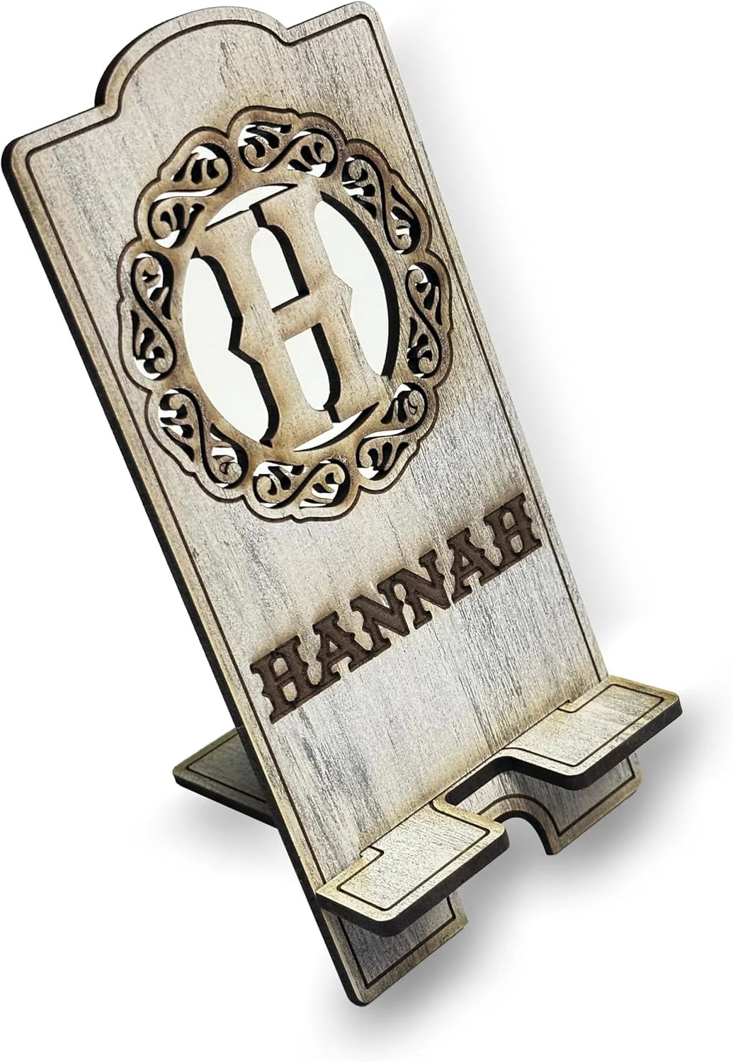 پایه نگهدارنده تلفن | پایه شارژ تلفن همراه شخصی سازی شده برای مشاهده، نگهداری، شارژ، نمایش، هدیه | ساخت آمریکا! | Red River Engraving (پایه تلفن)