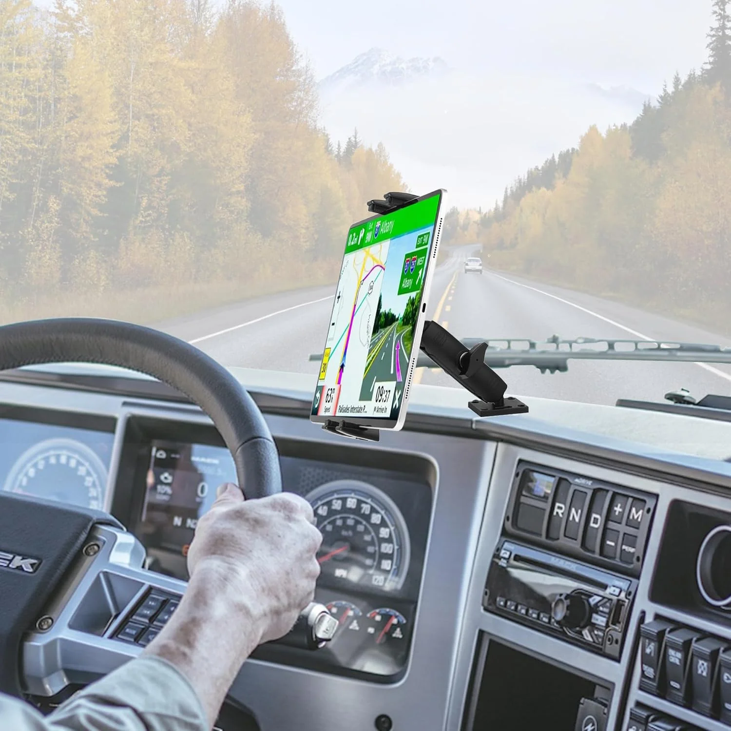 نگهدارنده تبلت خودرو، پایه مته ای سنگین برای تبلت های 5 تا 13 اینچی و تلفن، پایه تبلت برای دیوار/تجارت/خودرو/میز/داشبورد