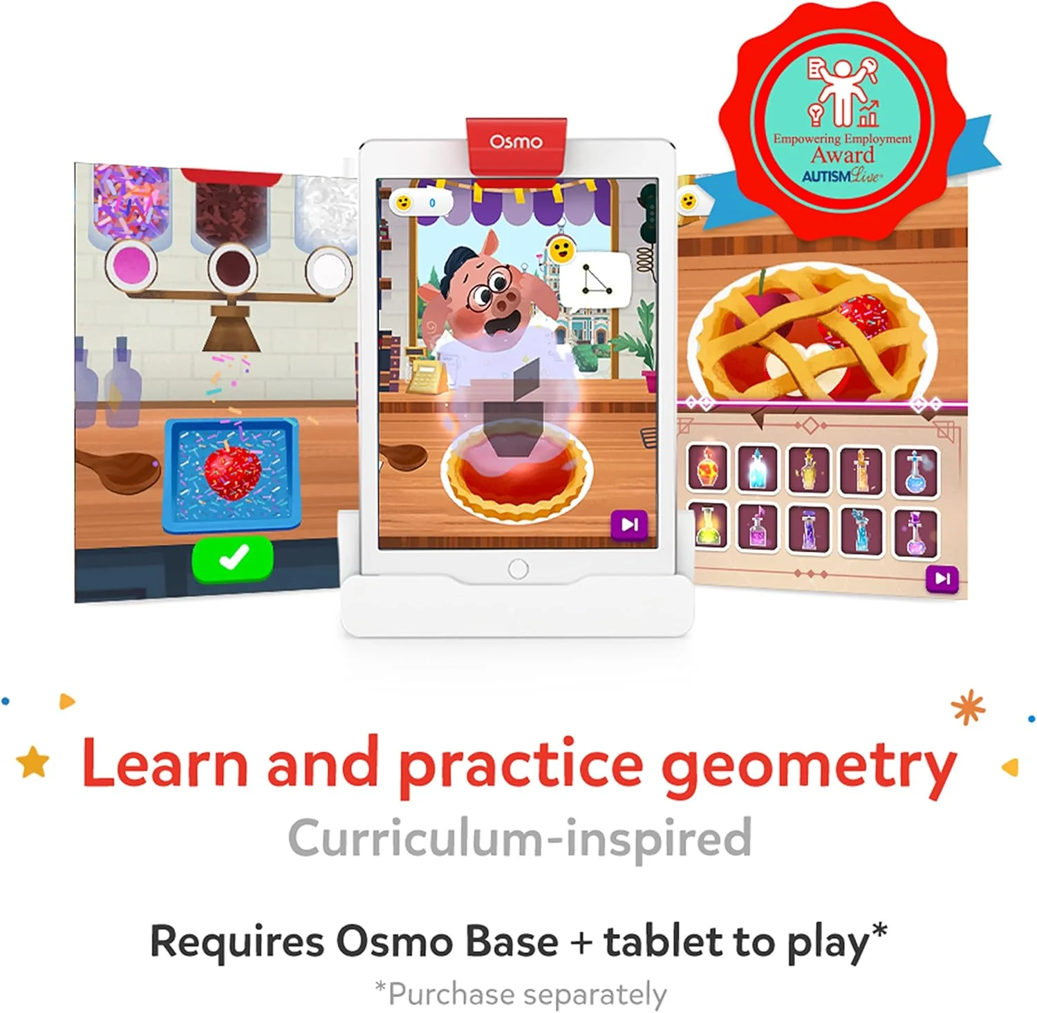 Osmo - Pizza Co. Plus Monster - سنین 5-12 سال - مهارت های ارتباطی و ریاضی - بازی آموزشی - برای آیپد یا تبلت Fire (نیاز به Osmo Base)