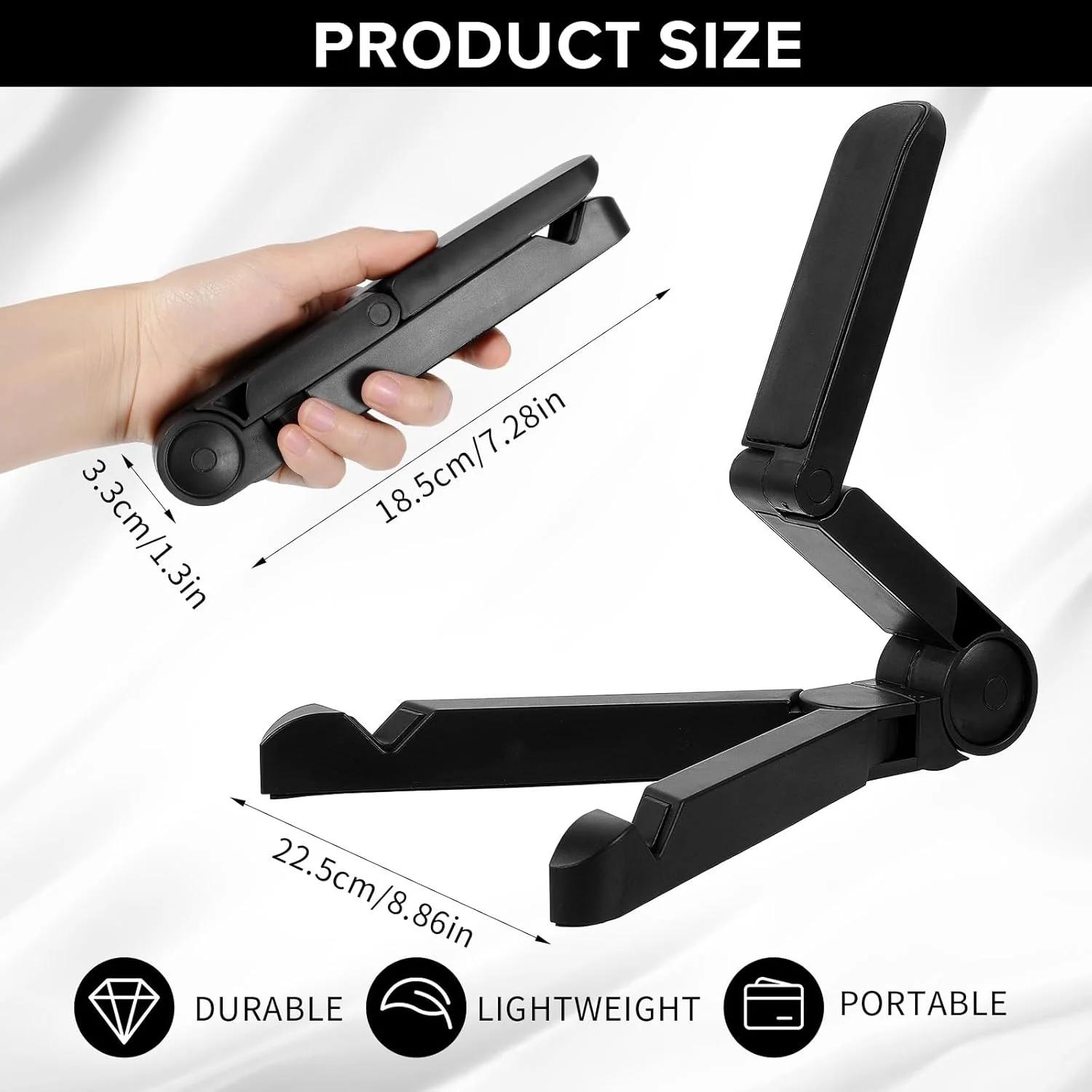 پایه تبلت تاشو، نگهدارنده مانیتور قابل حمل برای مسافرت، پایه تبلت قابل تنظیم و تاشو، پایه برای لوازم جانبی تبلت برای دفتر کار سازگار با سوییچ، سرفیس