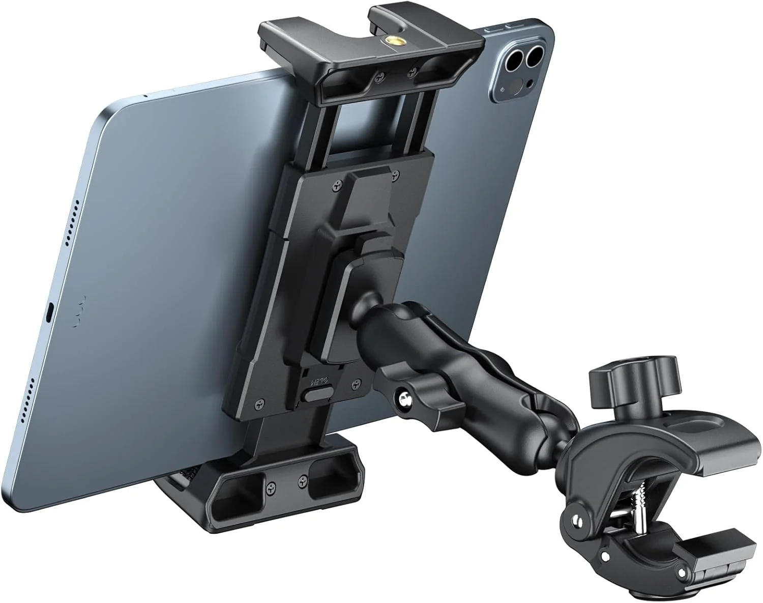 پایه نگهدارنده تبلت OHLPRO برای آیپد، قابل نصب روی تردمیل، دسته دوچرخه، پایه میکروفون، دوچرخه ثابت، کالسکه و دوچرخه، مناسب برای آیپد پرو 12.9، ایر، مینی، گلکسی تب، آیفون و فایر HD 10 (مناسب سایز 5 تا 13 اینچ)
