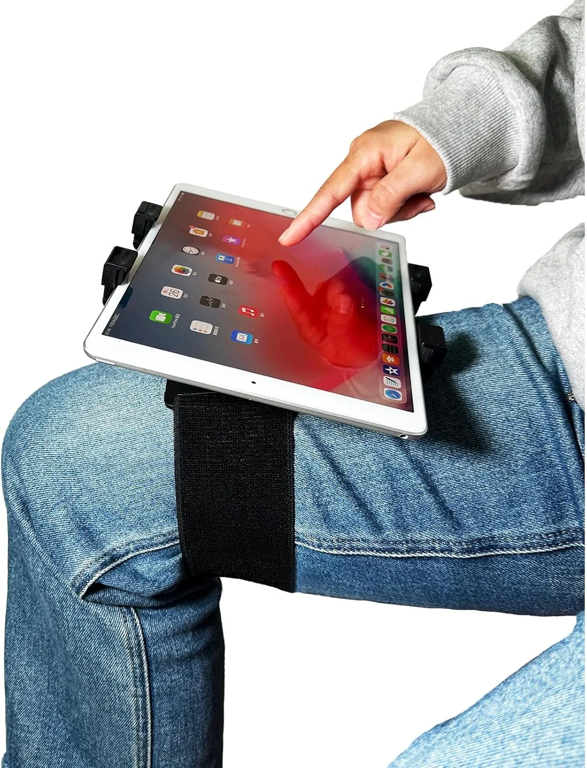 نگهدارنده تبلت خلبانی OHLPRO برای آیپد و تبلت های 7 تا 11 اینچی، دارای بند الاستیک پهن ارتقا یافته برای قرارگیری ایمن روی ران، زوایای دید قابل تنظیم، جنس پلاستیک مرغوب، ایده آل برای هوانوردی و تماشا