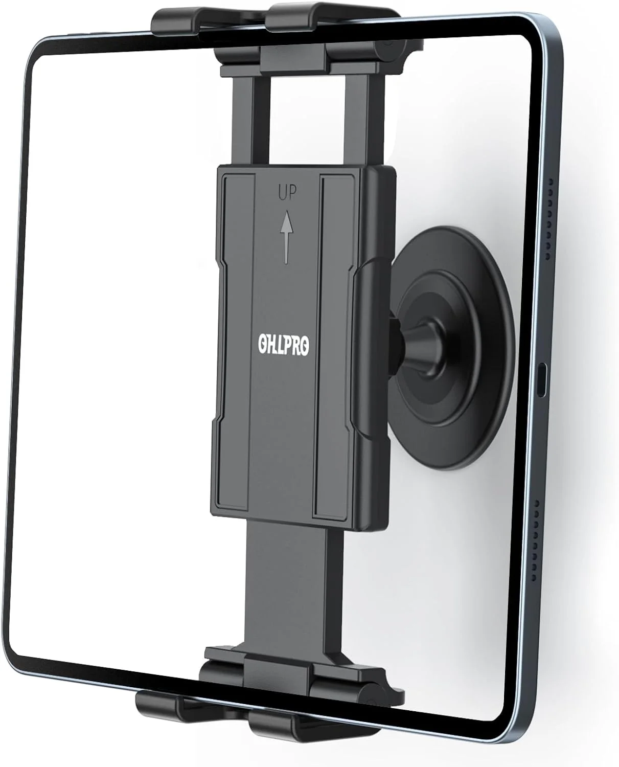 پایه دیواری تبلت OHLPRO برای آیپد، چرخش 360 درجه قابل تنظیم بدون نیاز به دریل، استند چسبی 3M برای آشپزخانه سازگار با تلفن های هوشمند 5-13 اینچی آیپد، سامسونگ تب، فایر اچ دی، کیندل و سایر دستگاه ها