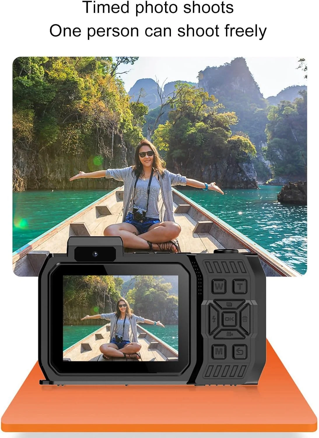 دوربین زیر آب 4K 65MP با فوکوس خودکار، صفحه نمایش دوگانه 2.88 اینچی و 1.44 اینچی، باتری 2500 میلی آمپر، ضد آب تا عمق 10 متر، دوربین دیجیتال زیر آب برای غواصی با فوکوس خودکار هوشمند، (مشکی)