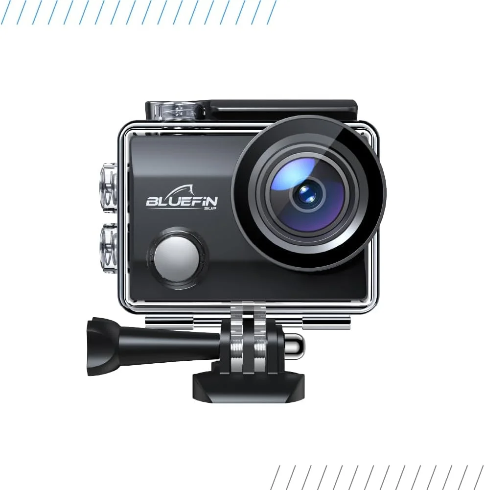دوربین اکشن Bluefin C-Scape با کیفیت 4K Full HD، لنز چشم‌ماهی 170 درجه، ضدآب تا عمق 30 متر، صفحه نمایش LCD، اتصال WiFi و باتری قابل شارژ - دوربین زیرآبی