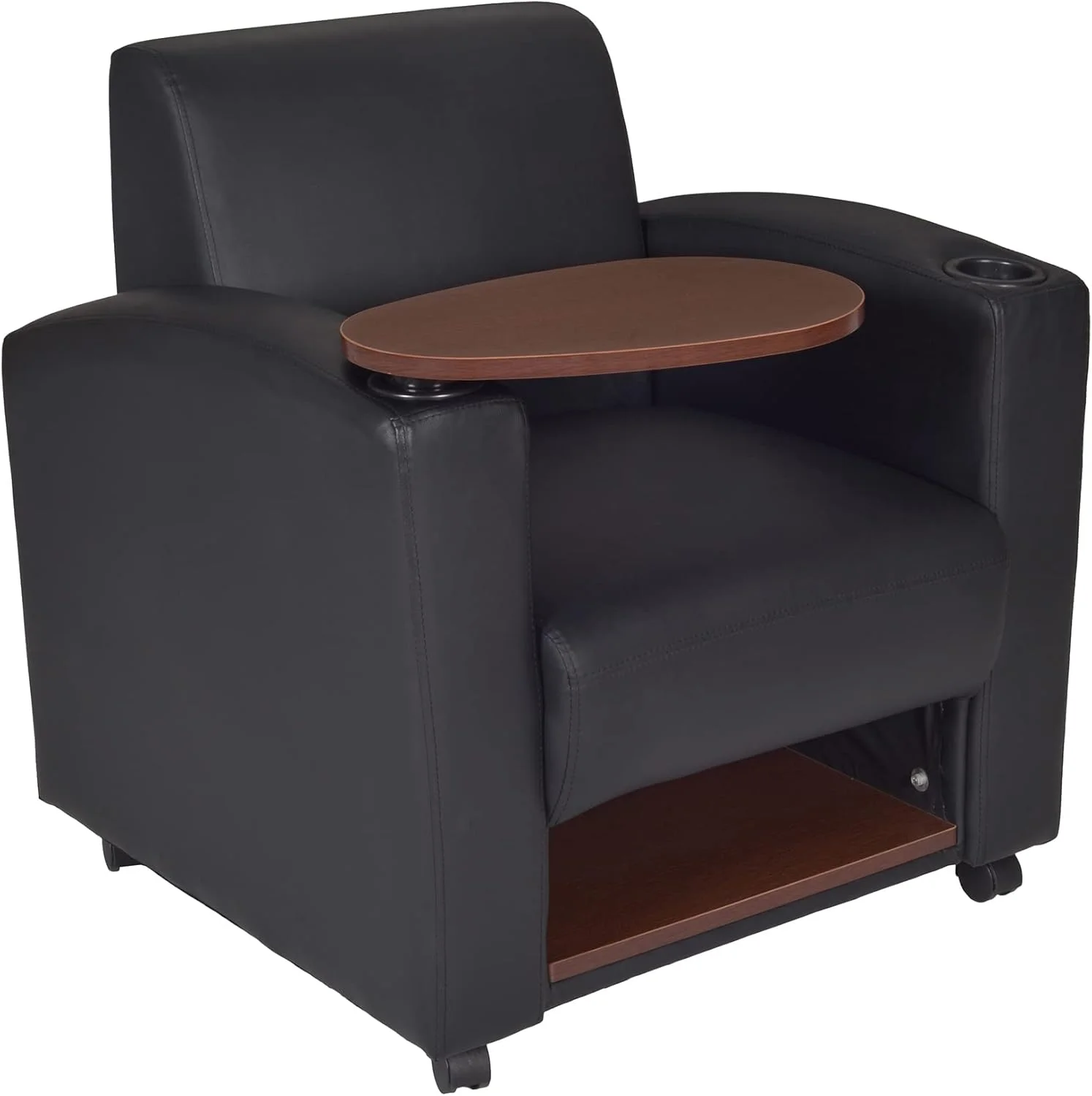 صندلی جانبی رجنسی نوا با دسته تبلت و فضای ذخیره سازی زیر صندلی، ست 2 عددی، مشکی/جاوا