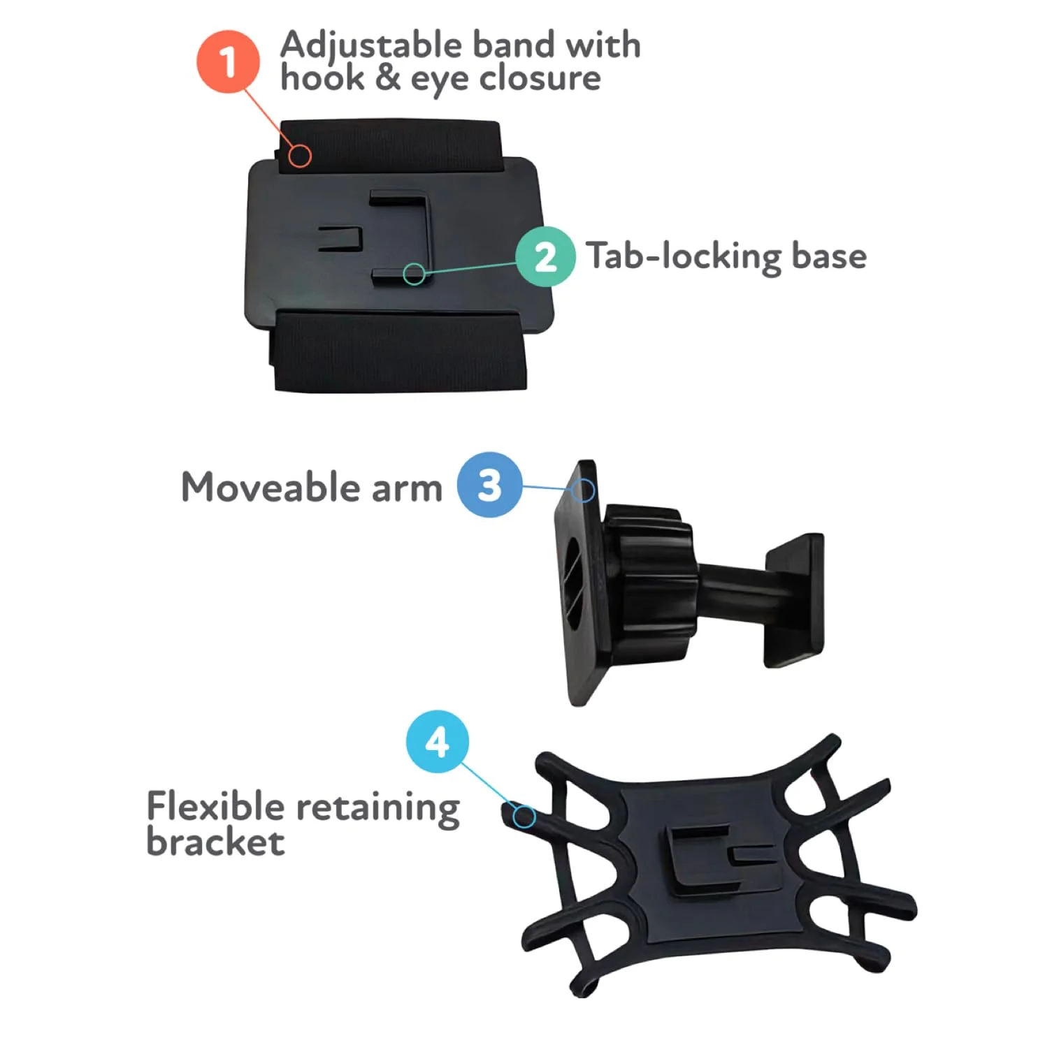 نگهدارنده تبلت سبک و قابل حمل نابی: به راحتی به پشت سری صندلی عقب برای کودکان یا بزرگسالان متصل می شود - دارای براکت های انعطاف پذیر ضد لغزش و زاویه قابل تنظیم برای مشاهده، مناسب برای اکثر صفحه نمایش های 8 تا 11 اینچی نگهدارنده تبلت سبک و قابل حمل نابی: به راحتی به پشت سری صندلی عقب برای کودکان یا بزرگسالان متصل می شود - دارای براکت های انعطاف پذیر ضد لغزش و زاویه قابل تنظیم برای مشاهده، مناسب برای اکثر صفحه نمایش های 8 تا 11 اینچی