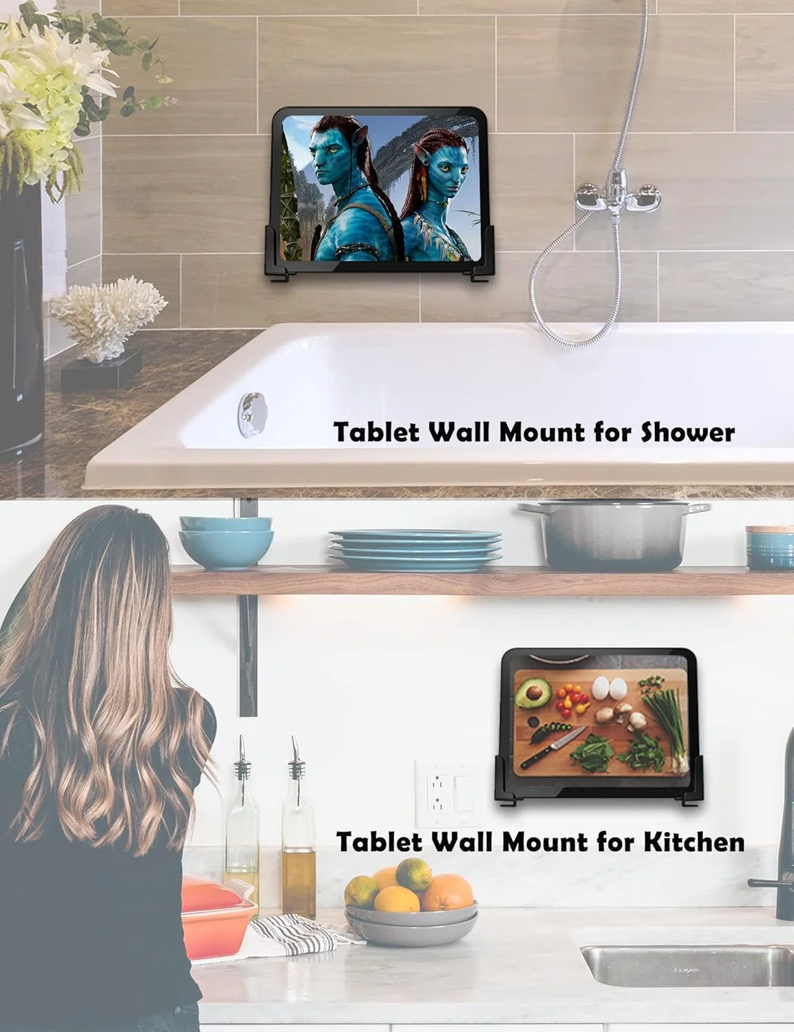 نگهدارنده دیواری تلفن برای شارژ کنار تخت، پایه دیواری تبلت جهانی سازگار با آیپد بدون آسیب رساندن، سازگار با آیفون/تبلت/آیپد/کیندل/کتاب الکترونیکی، ثابت شده توسط چسب یا پیچ (2 عدد) نگهدارنده دیواری تلفن برای شارژ کنار تخت، پایه دیواری تبلت جهانی سازگار با آیپد بدون آسیب رساندن، سازگار با آیفون/تبلت/آیپد/کیندل/کتاب الکترونیکی، ثابت شده توسط چسب یا پیچ (2 عدد)