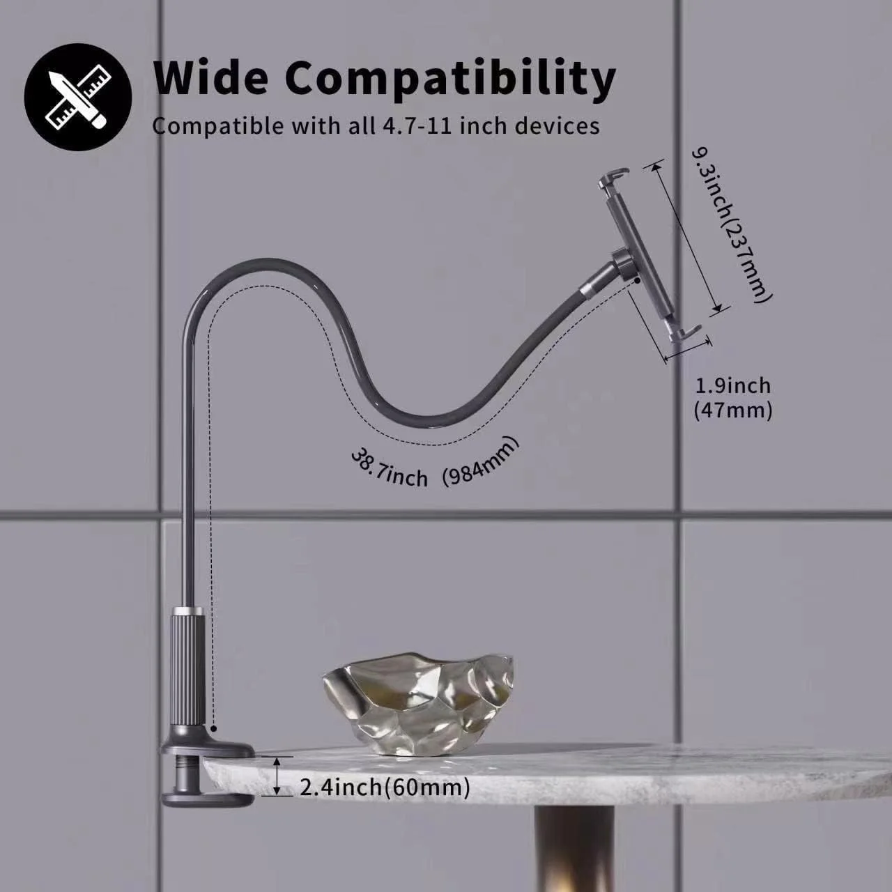 پایه نگهدارنده تبلت گردن غازی - پایه تبلت انعطاف پذیر، نگهدارنده تبلت، نگهدارنده تلفن همراه، پایه تلفن همراه، بازوی قابل تنظیم انعطاف پذیر در تخت خواب برای / تلفن همراه / سوییچ / غیره، طول کل 98 سانتی متر (مشکی) پایه نگهدارنده تبلت گردن غازی - پایه تبلت انعطاف پذیر، نگهدارنده تبلت، نگهدارنده تلفن همراه، پایه تلفن همراه، بازوی قابل تنظیم انعطاف پذیر در تخت خواب برای / تلفن همراه / سوییچ / غیره، طول کل 98 سانتی متر (مشکی)