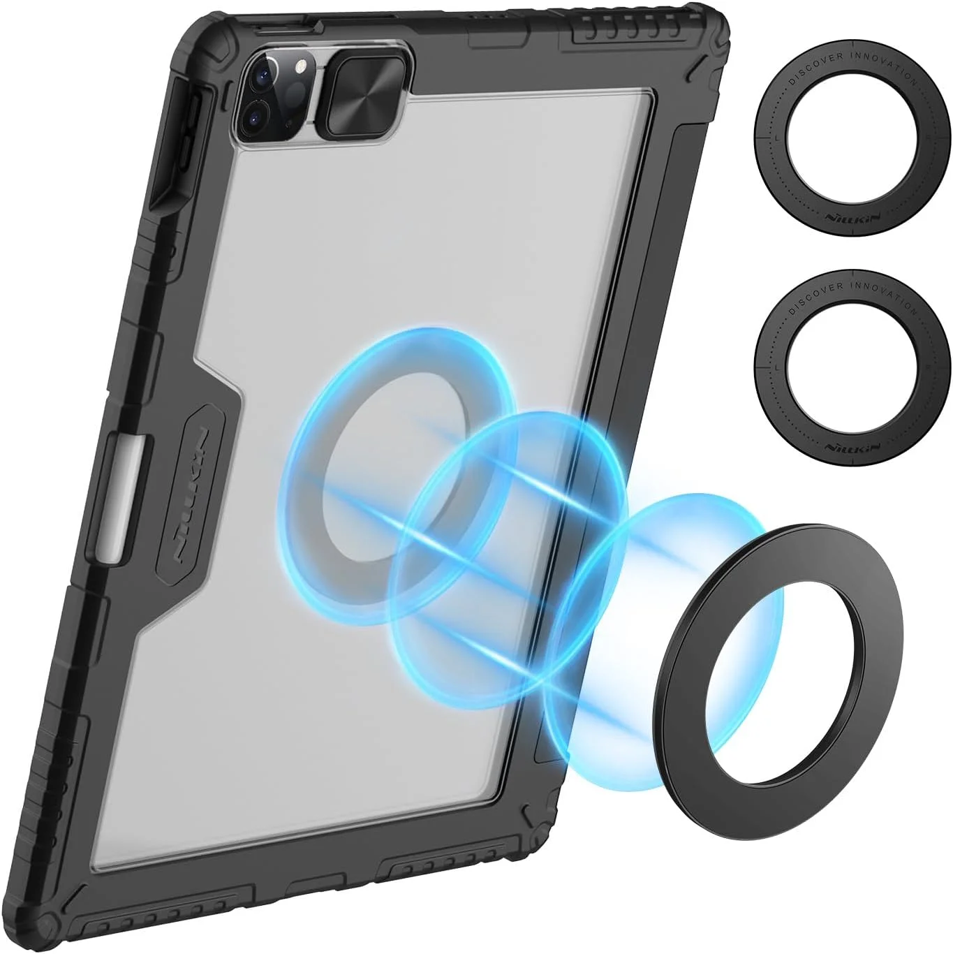 پایه نگهدارنده مغناطیسی دیواری آیپد Nillkin، بسته 2 عددی، سازگار با قاب های مغناطیسی آیپد پرو 11/ایر 5/4/3 و آیپد پرو 12.9 Nillkin، مقاوم، چرخش 360 درجه، مشکی پایه نگهدارنده مغناطیسی دیواری آیپد Nillkin، بسته 2 عددی، سازگار با قاب های مغناطیسی آیپد پرو 11/ایر 5/4/3 و آیپد پرو 12.9 Nillkin، مقاوم، چرخش 360 درجه، مشکی