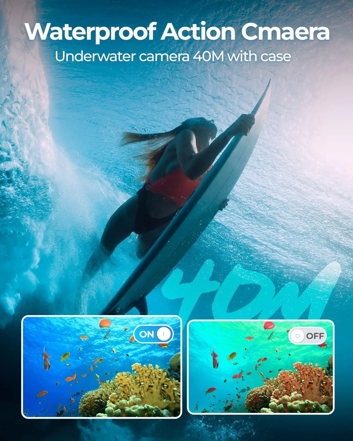 دوربین اکشن 4K60fps - دوربین ضد آب با کارت SD 64G دوربین HD WiFi 48MP با EIS دوربین زیر آب 40 متری دوربین ورزشی با زاویه دید گسترده با 2 * باتری 1350 میلی آمپر ساعتی کیت لوازم جانبی نصب کلاه ایمنی دوربین اکشن 4K60fps - دوربین ضد آب با کارت SD 64G دوربین HD WiFi 48MP با EIS دوربین زیر آب 40 متری دوربین ورزشی با زاویه دید گسترده با 2 * باتری 1350 میلی آمپر ساعتی کیت لوازم جانبی نصب کلاه ایمنی