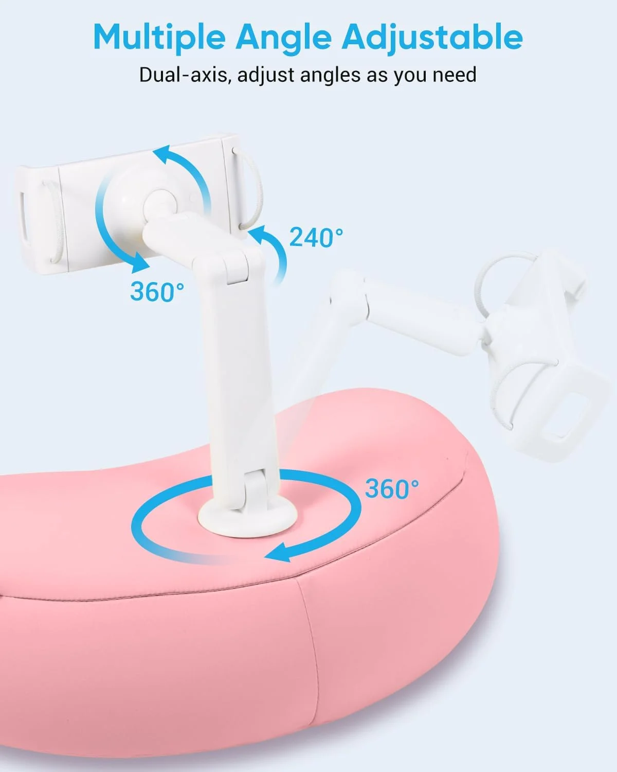 پایه نگهدارنده تبلت NEARPOW با بالشتک، سازگار با آیپد، آیفون، سامسونگ، گوگل 4.7 تا 15.6 اینچی، نگهدارنده بالشتی گوشی با قابلیت تنظیم 360 درجه برای تخت با کیسه لوبیای نرم، مناسب برای دوران بارداری و کودکان پایه نگهدارنده تبلت NEARPOW با بالشتک، سازگار با آیپد، آیفون، سامسونگ، گوگل 4.7 تا 15.6 اینچی، نگهدارنده بالشتی گوشی با قابلیت تنظیم 360 درجه برای تخت با کیسه لوبیای نرم، مناسب برای دوران بارداری و کودکان