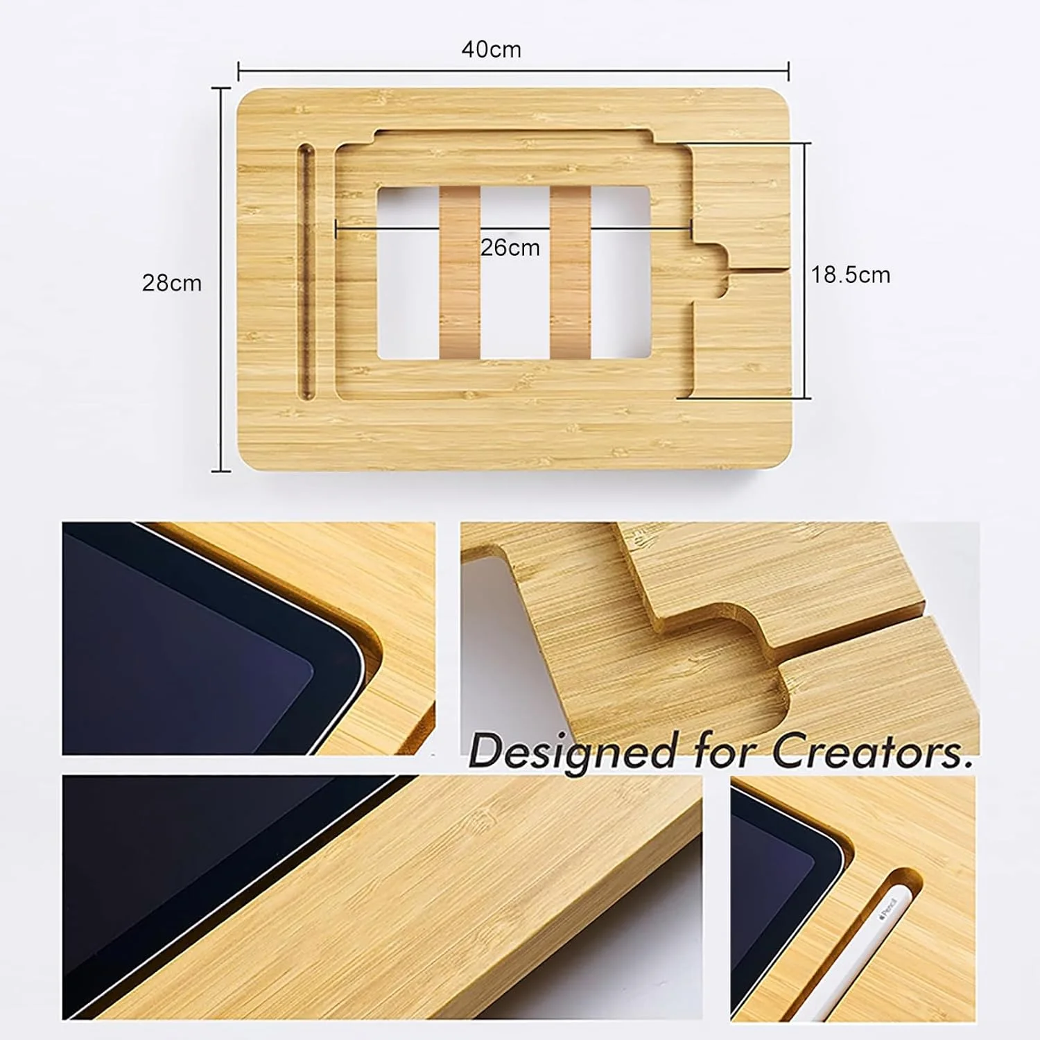 پایه نگهدارنده چوبی تبلت برای آیپد، سه پایه نقاشی قابل تنظیم چند زاویه، پایه رومیزی هنرمند برای خلق آثار دیجیتال