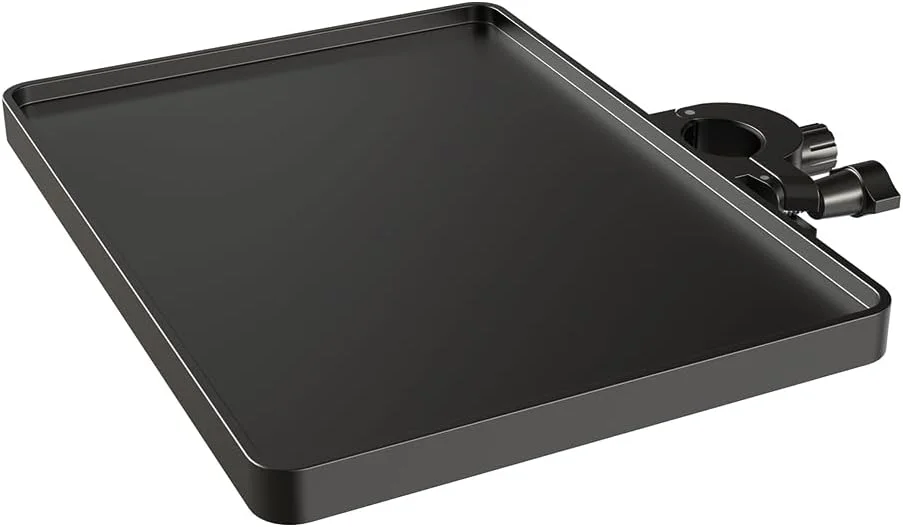 سینی پلاستیکی جهانی Mount Plus TB-FTRAY برای پایه میکروفون، ترالی تبلت | گیره روی میله | مناسب برای اندازه میله 1.5 سانتی متر تا 3.5 سانتی متر (پایه شامل نمی شود)