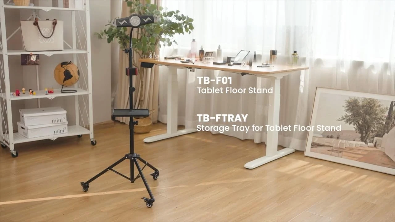 سینی پلاستیکی جهانی Mount Plus TB-FTRAY برای پایه میکروفون، ترالی تبلت | گیره روی میله | مناسب برای اندازه میله 1.5 سانتی متر تا 3.5 سانتی متر (پایه شامل نمی شود)