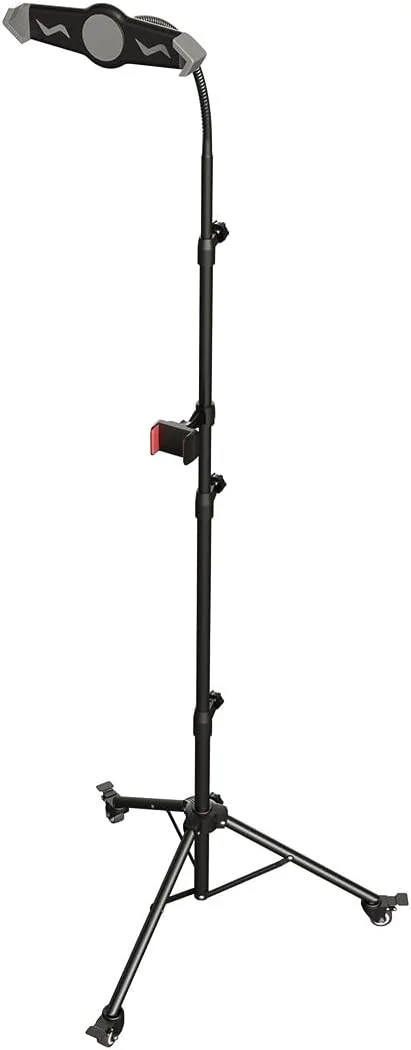 پایه نگهدارنده تبلت و گوشی موبایل Mount Plus TB-F01 با گردن غازی، سه پایه زمینی چرخ دار برای آیفون، آیپد، آیپد پرو و سایر تبلت ها سایز 9 تا 15 اینچ با چرخش 360 درجه