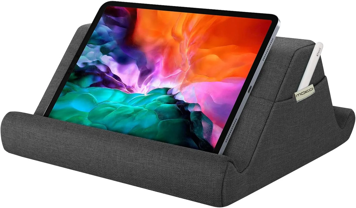 بالشت نگهدارنده تبلت MoKo، بالشت چند زاویه ای برای آیپد تا 12.9 اینچ، مناسب برای آیپد 9، آیپد مینی 6، آیپد نسل 10، آیپد پرو 11/12.9 2022، گلکسی تب S9/S9+، خاکستری فضایی