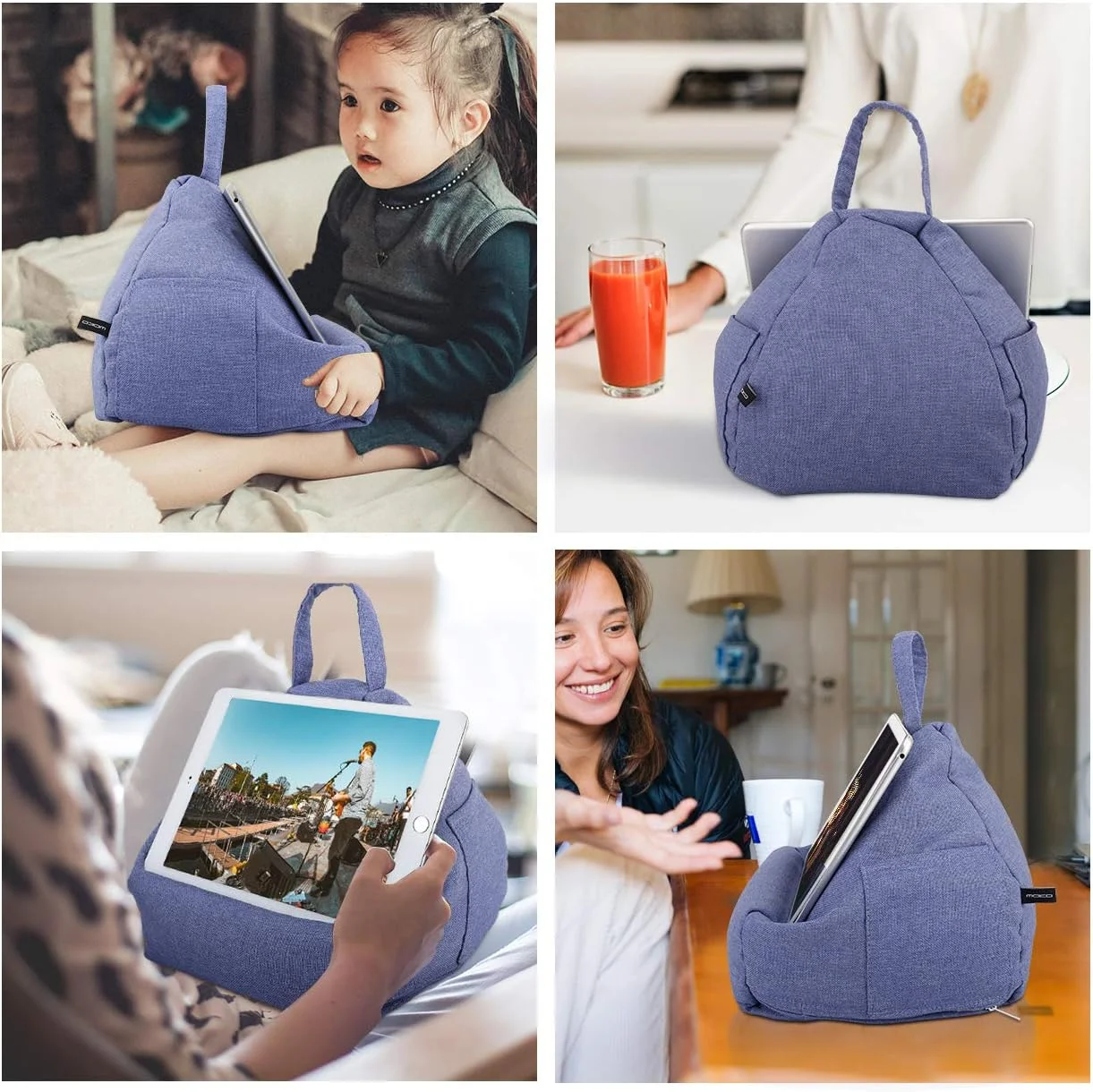 پایه نگهدارنده تبلت MoKo، بالش نرم و سبک برای تخت، مبل و نگه داشتن گوشی و تبلت تا سایز 11 اینچ، مناسب برای آیپد نسل 10، آیپد پرو 11 2022، آیپد مینی 6، آیپد ایر 4/3، تب S6/S7 11 اینچ - آبی جین پایه نگهدارنده تبلت MoKo، بالش نرم و سبک برای تخت، مبل و نگه داشتن گوشی و تبلت تا سایز 11 اینچ، مناسب برای آیپد نسل 10، آیپد پرو 11 2022، آیپد مینی 6، آیپد ایر 4/3، تب S6/S7 11 اینچ - آبی جین