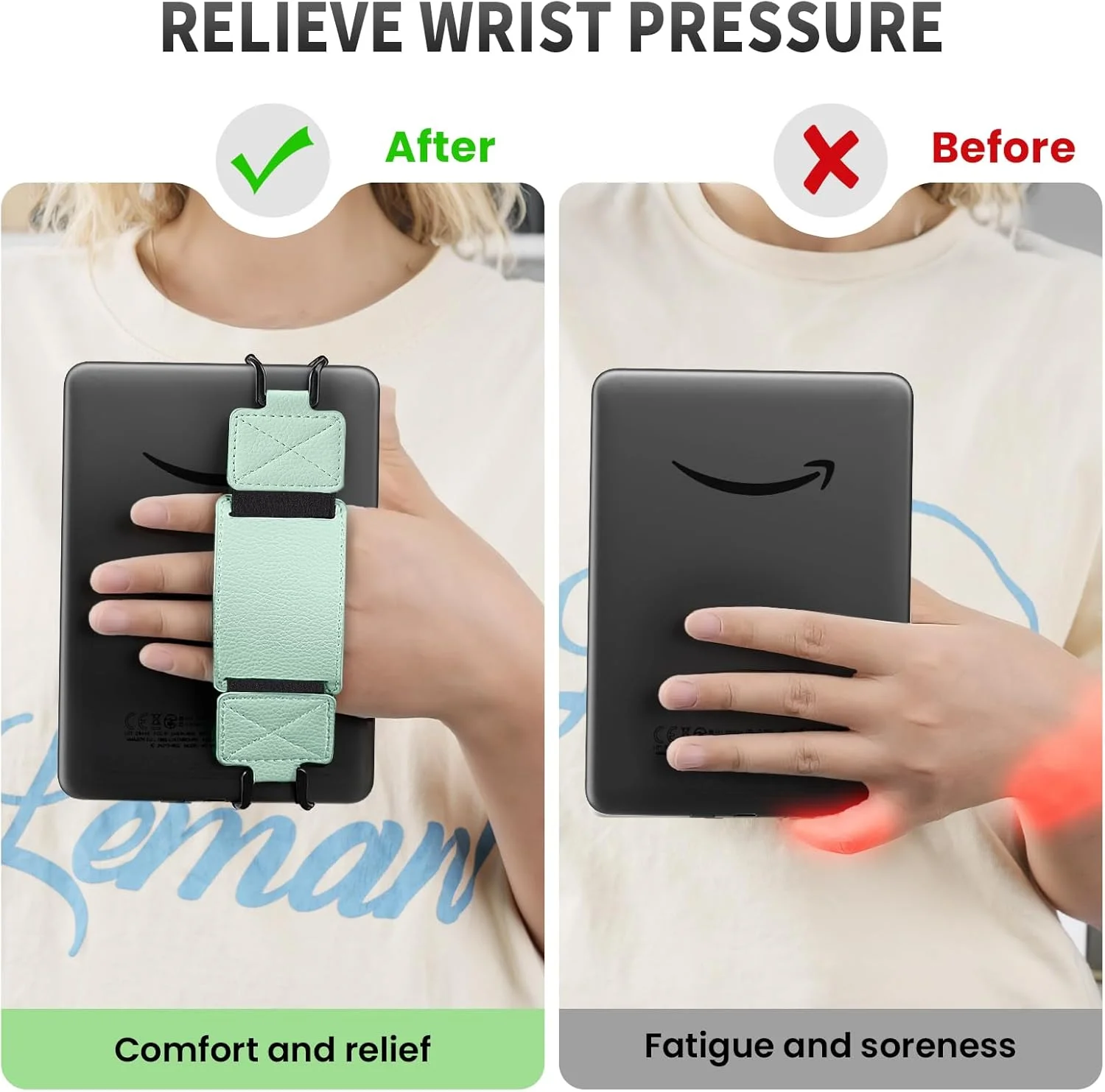 بسته دو عددی بند دستی ایمنی MoKo برای کتابخوان های الکترونیکی 6-8 اینچی Kindle و تبلت Fire - Kindle/Kobo/Voyaga/Lenovo/Sony، بند دستی چند منظوره با کشسانی بالا، نگهدارنده سبک وزن انگشتی، سبز آگاو بسته دو عددی بند دستی ایمنی MoKo برای کتابخوان های الکترونیکی 6-8 اینچی Kindle و تبلت Fire - Kindle/Kobo/Voyaga/Lenovo/Sony، بند دستی چند منظوره با کشسانی بالا، نگهدارنده سبک وزن انگشتی، سبز آگاو