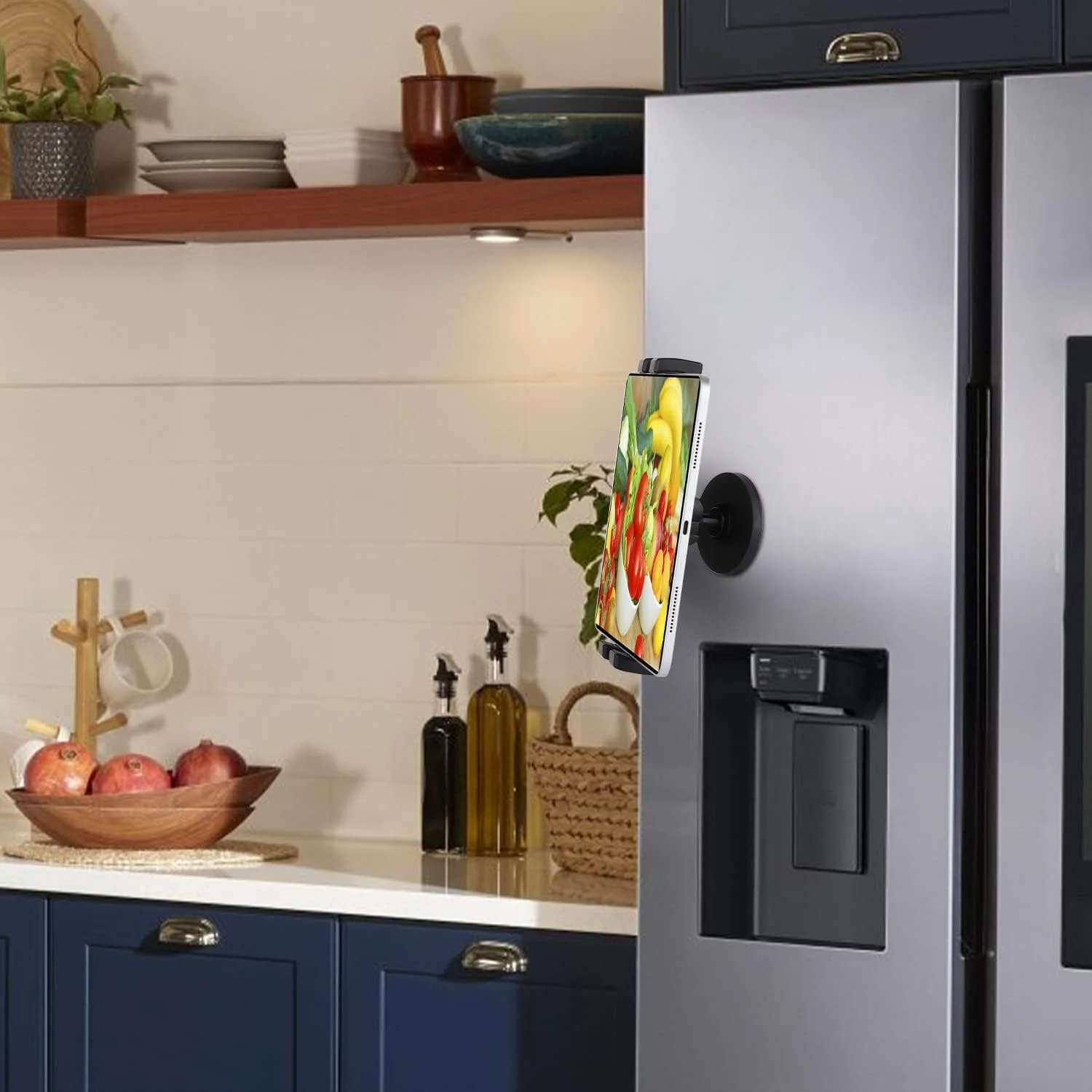 پایه نگهدارنده تبلت مغناطیسی برای یخچال، پایه آیپد برای خودرو/کابینت/قفسه فلزی/وایت برد، پایه مغناطیسی قوی جذب کننده سطح فلزی، سازگار با آیپد/نکسوس/کتابخوان الکترونیکی/آیفون 4.7 تا 12.9 اینچی پایه نگهدارنده تبلت مغناطیسی برای یخچال، پایه آیپد برای خودرو/کابینت/قفسه فلزی/وایت برد، پایه مغناطیسی قوی جذب کننده سطح فلزی، سازگار با آیپد/نکسوس/کتابخوان الکترونیکی/آیفون 4.7 تا 12.9 اینچی