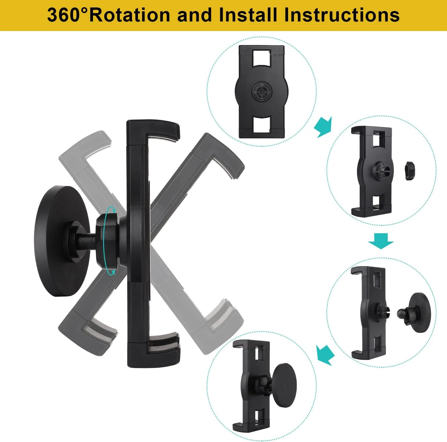 پایه نگهدارنده تبلت مغناطیسی برای یخچال، پایه آیپد برای خودرو/کابینت/قفسه فلزی/وایت برد، پایه مغناطیسی قوی جذب کننده سطح فلزی، سازگار با آیپد/نکسوس/کتابخوان الکترونیکی/آیفون 4.7 تا 12.9 اینچی پایه نگهدارنده تبلت مغناطیسی برای یخچال، پایه آیپد برای خودرو/کابینت/قفسه فلزی/وایت برد، پایه مغناطیسی قوی جذب کننده سطح فلزی، سازگار با آیپد/نکسوس/کتابخوان الکترونیکی/آیفون 4.7 تا 12.9 اینچی